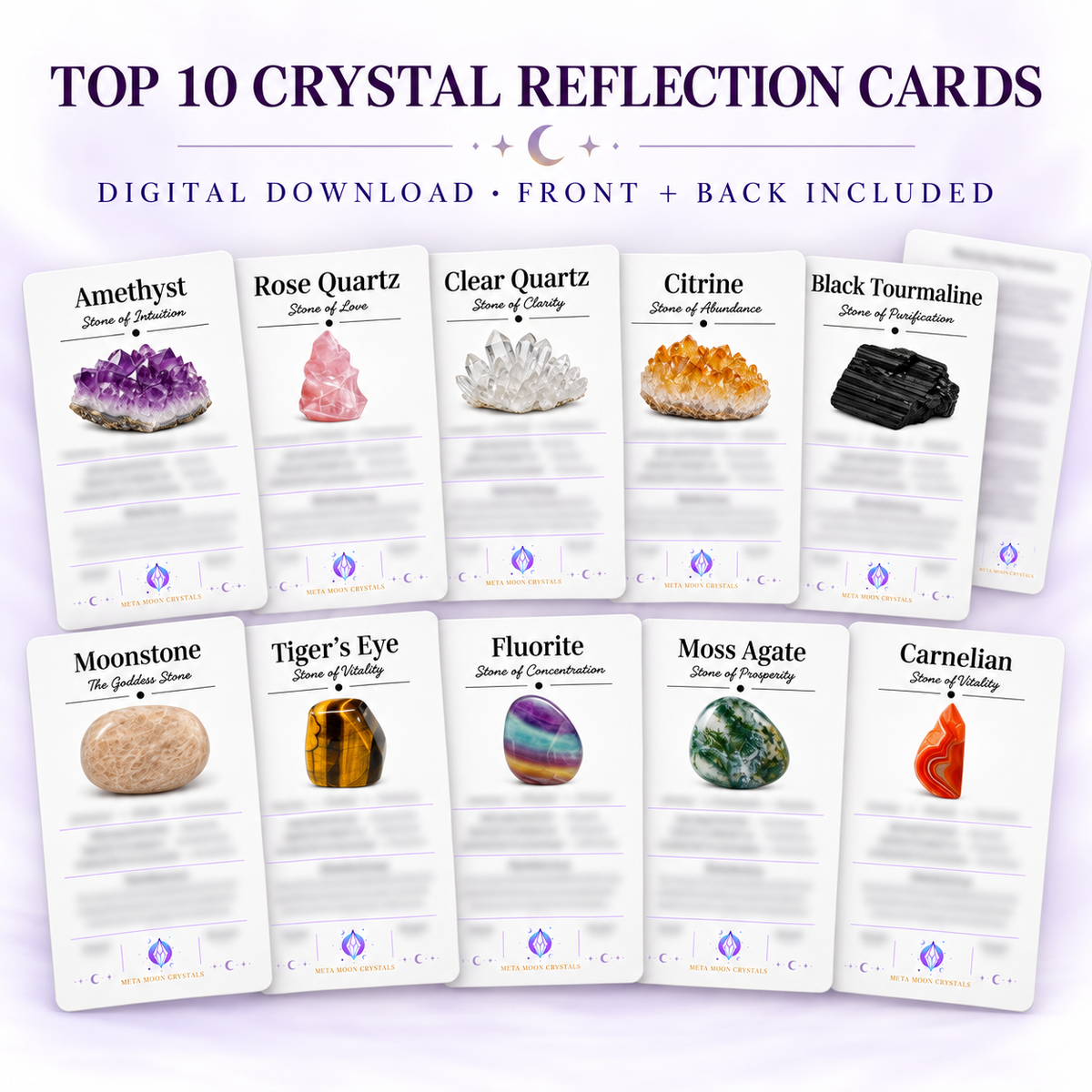*Crystal Reflection Cards — Essential Collection (10 Cards)