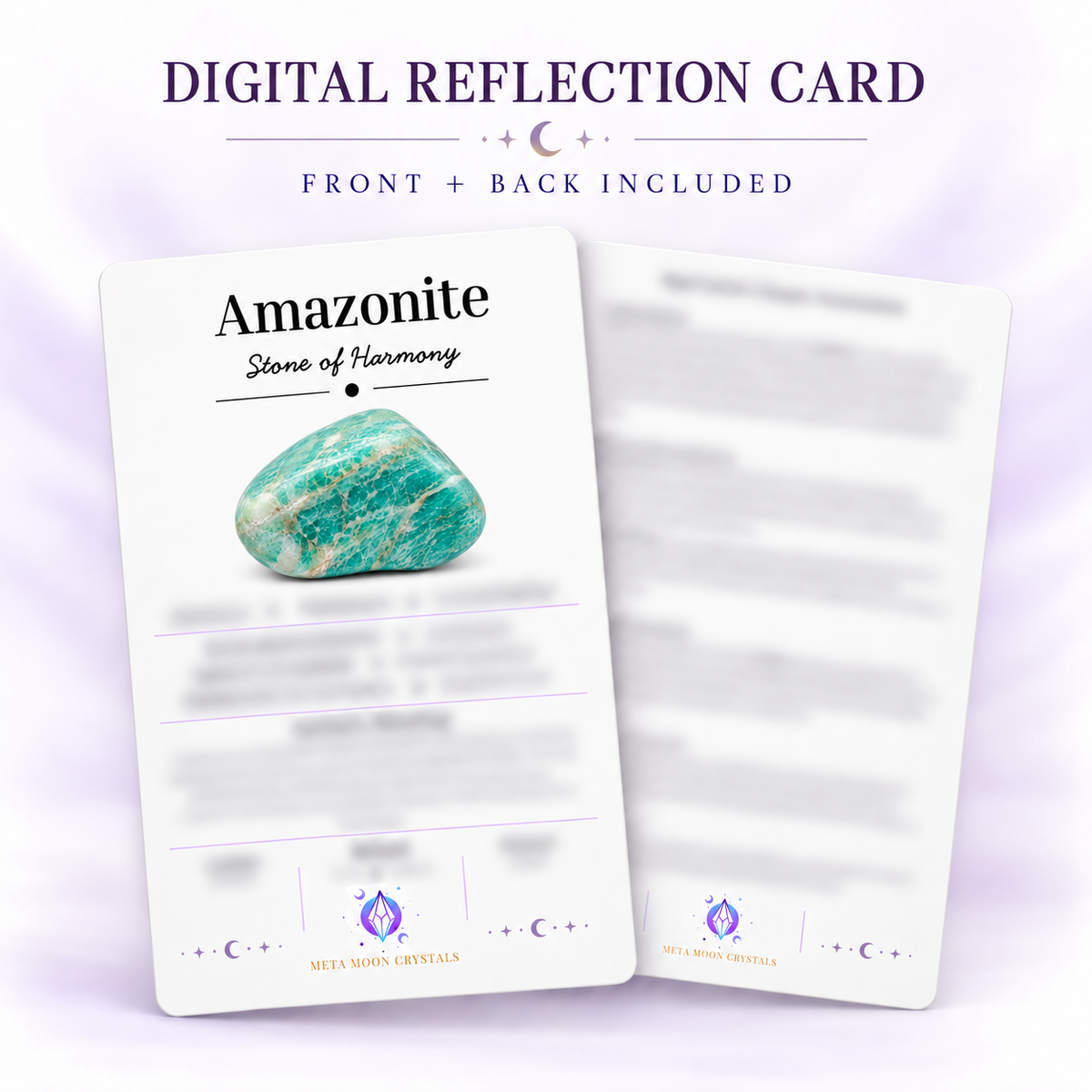 Amazonite Digital Reflection Card