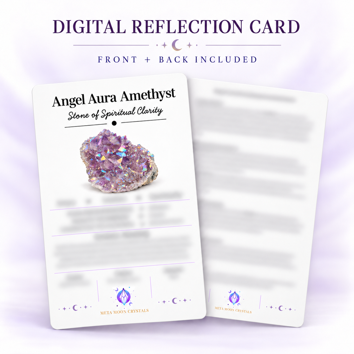 Angel Aura Amethyst Digital Reflection Card
