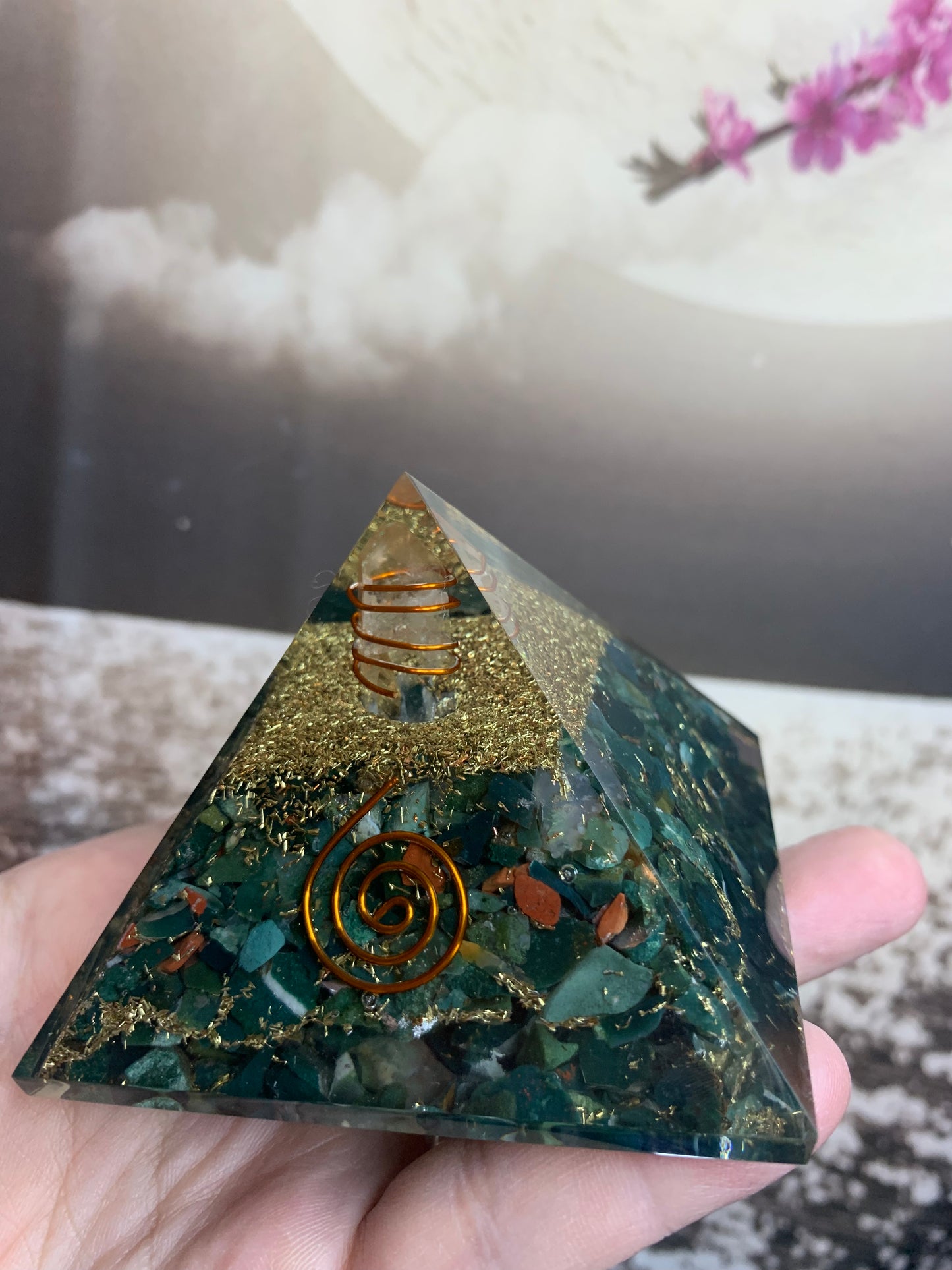 Bloodstone Orgonite Pyramid