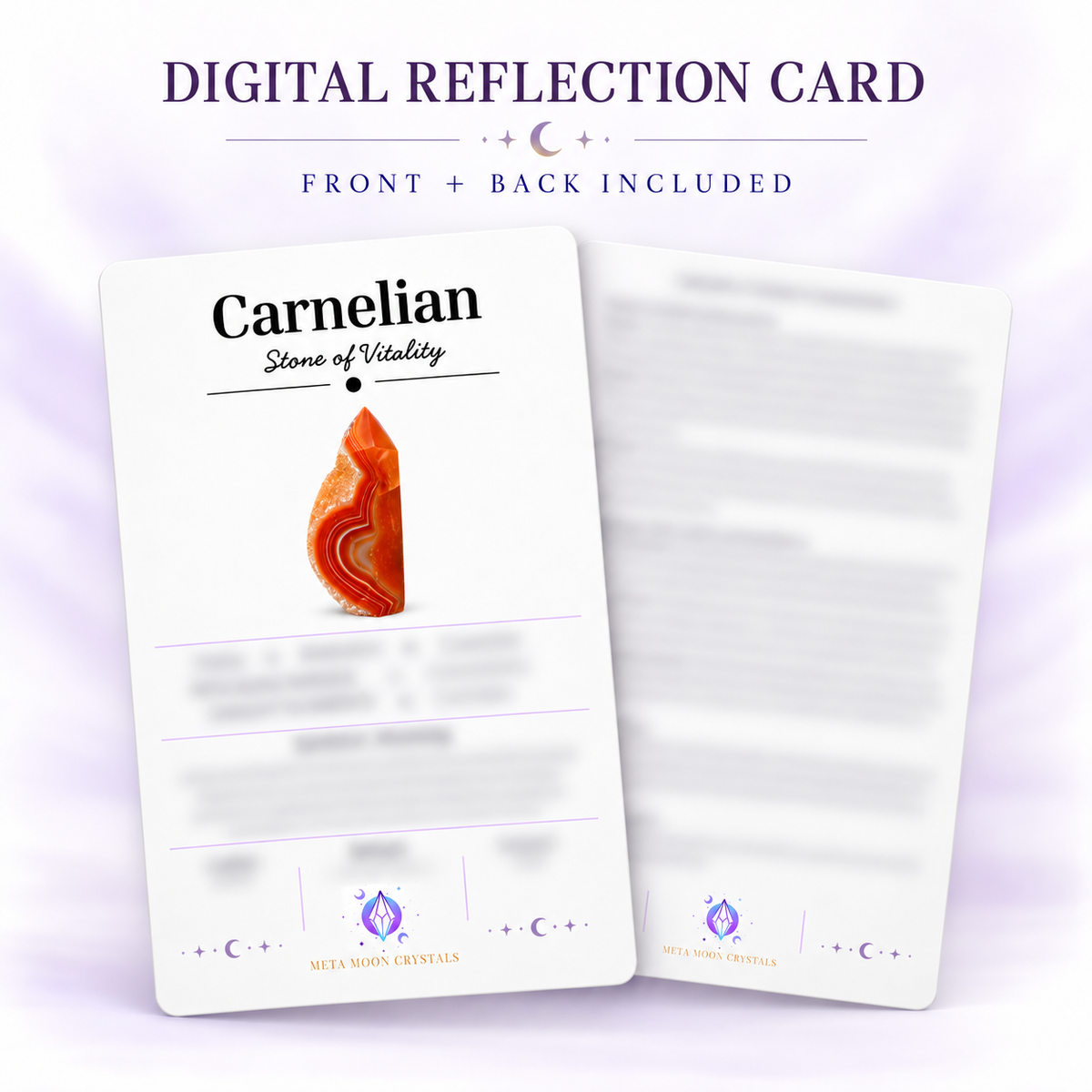 Carnelian Digital Reflection Card