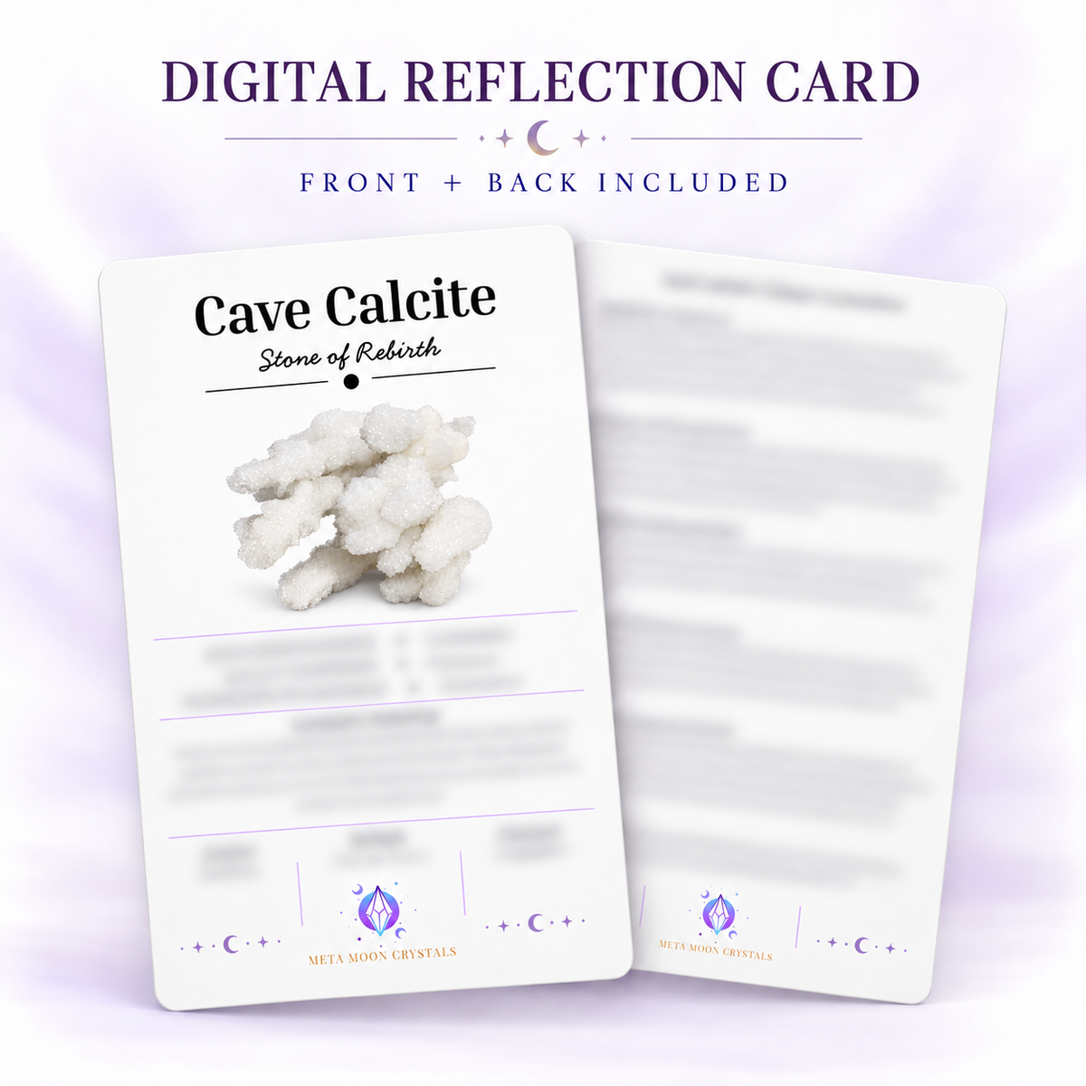 Cave Calcite Digital Reflection Card