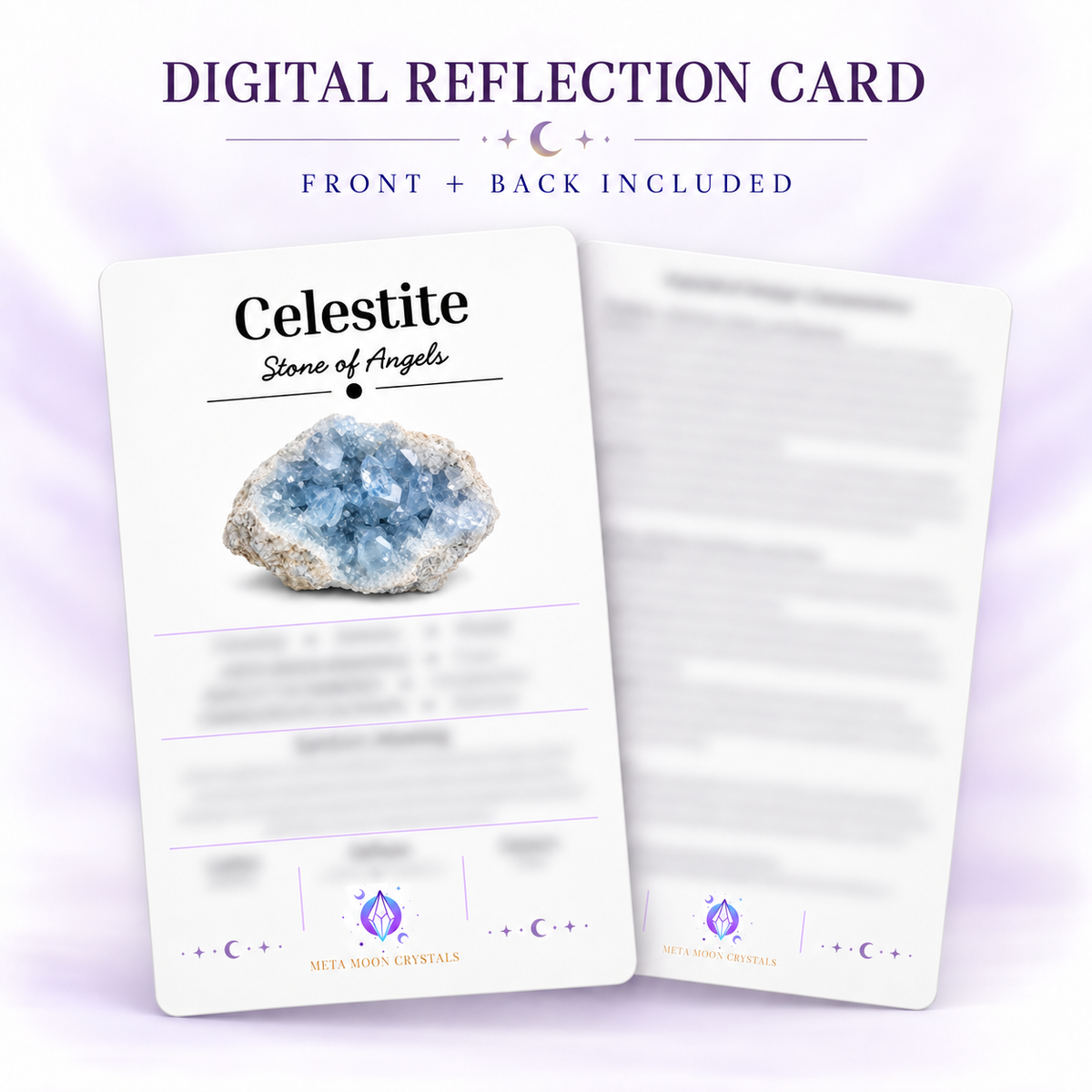 Celestite Digital Reflection Card