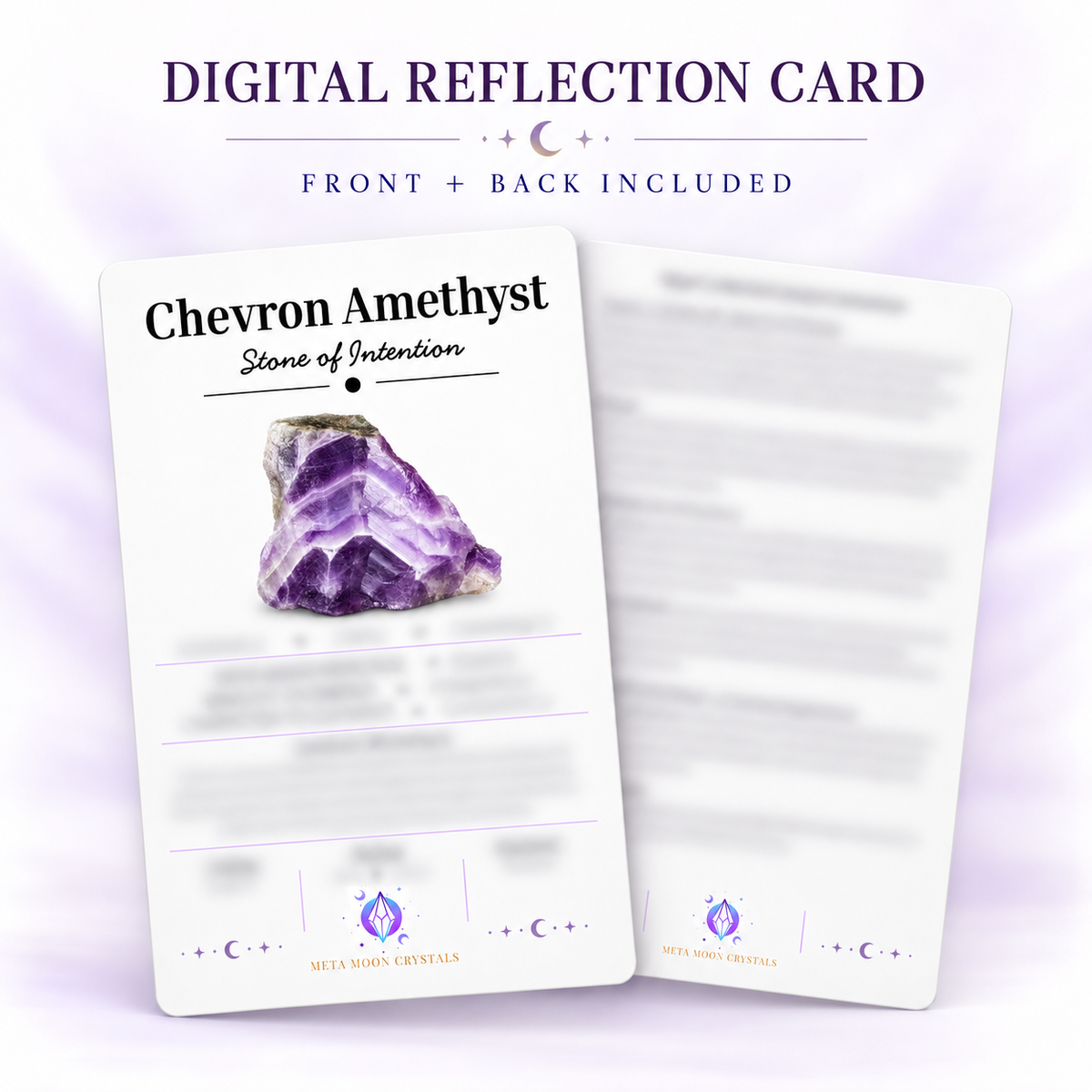 Chevron Amethyst Digital Reflection Card