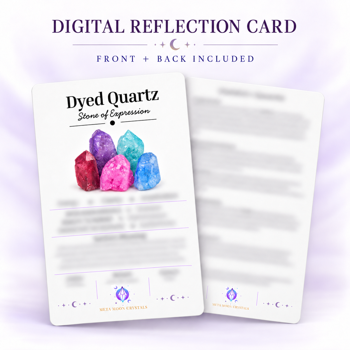 Dyed Quartz Digital Reflection Card