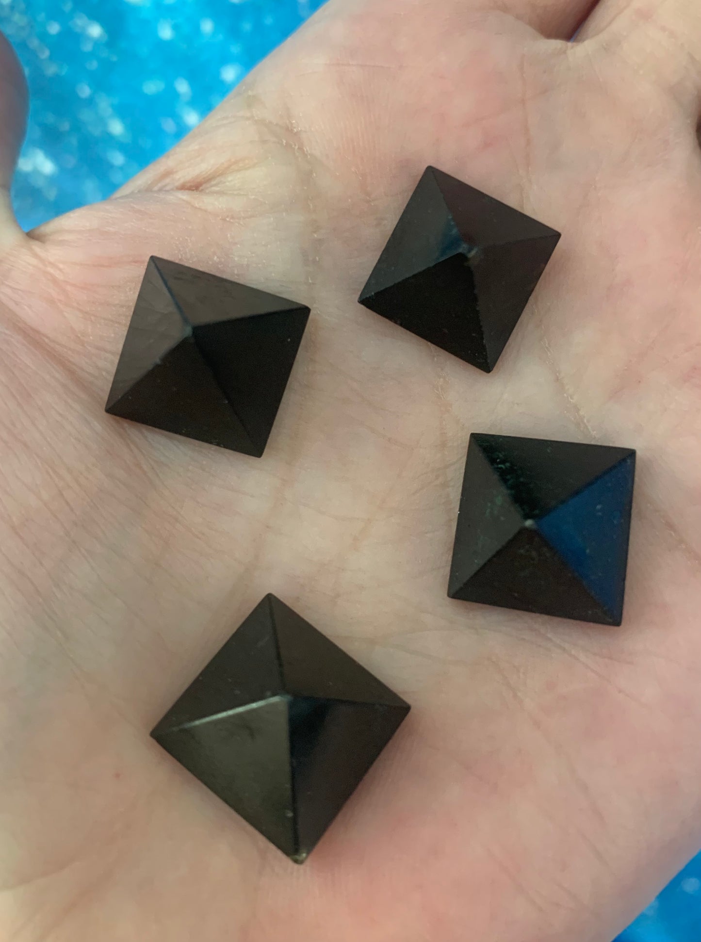 Tiny Mini Black Tourmaline Pyramids