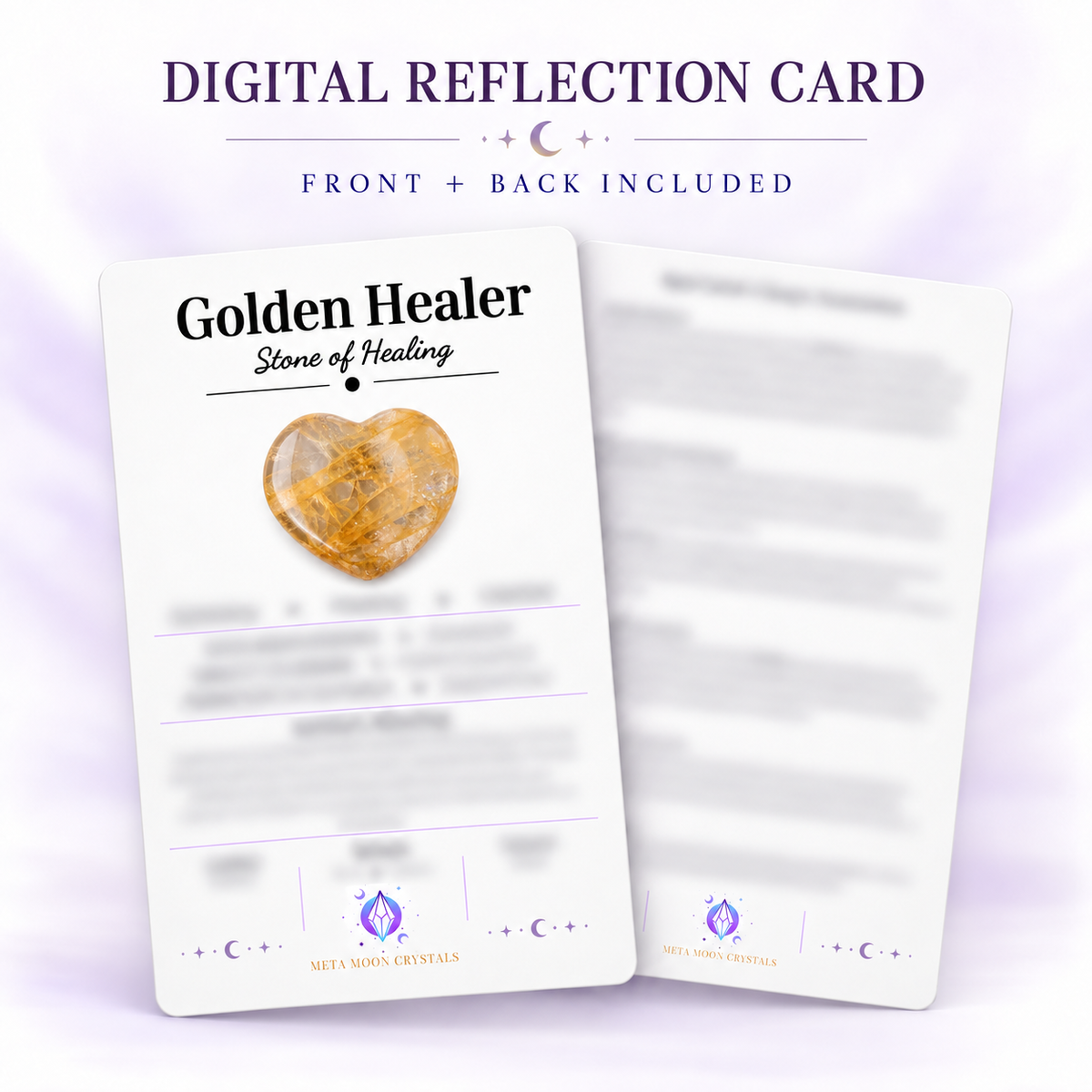 Golden Healer Digital Reflection Card
