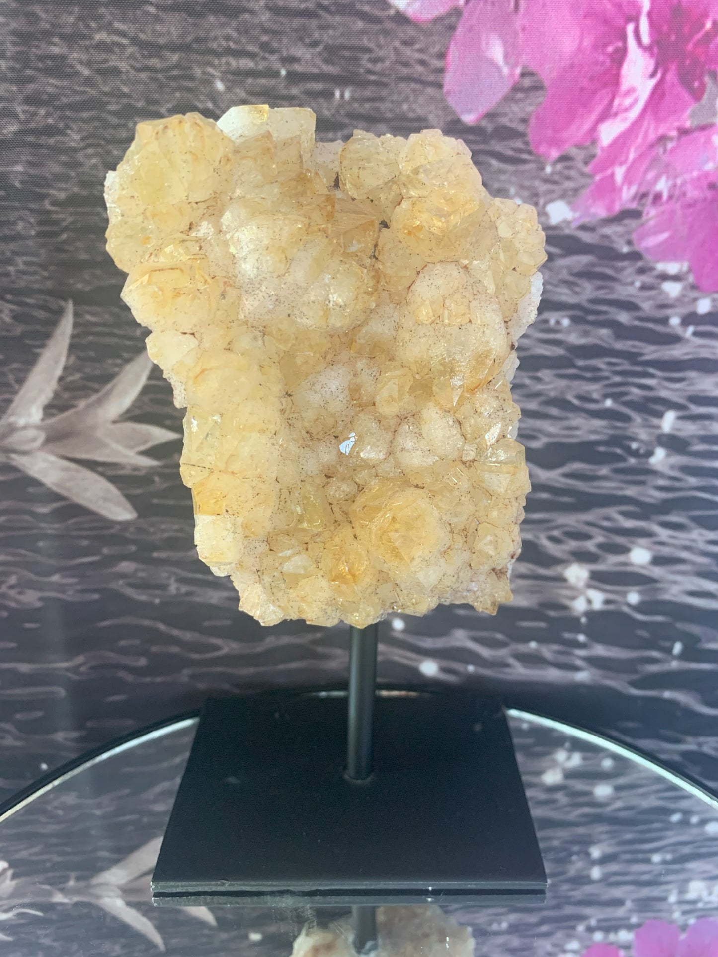 Druzy Citrine on Stand