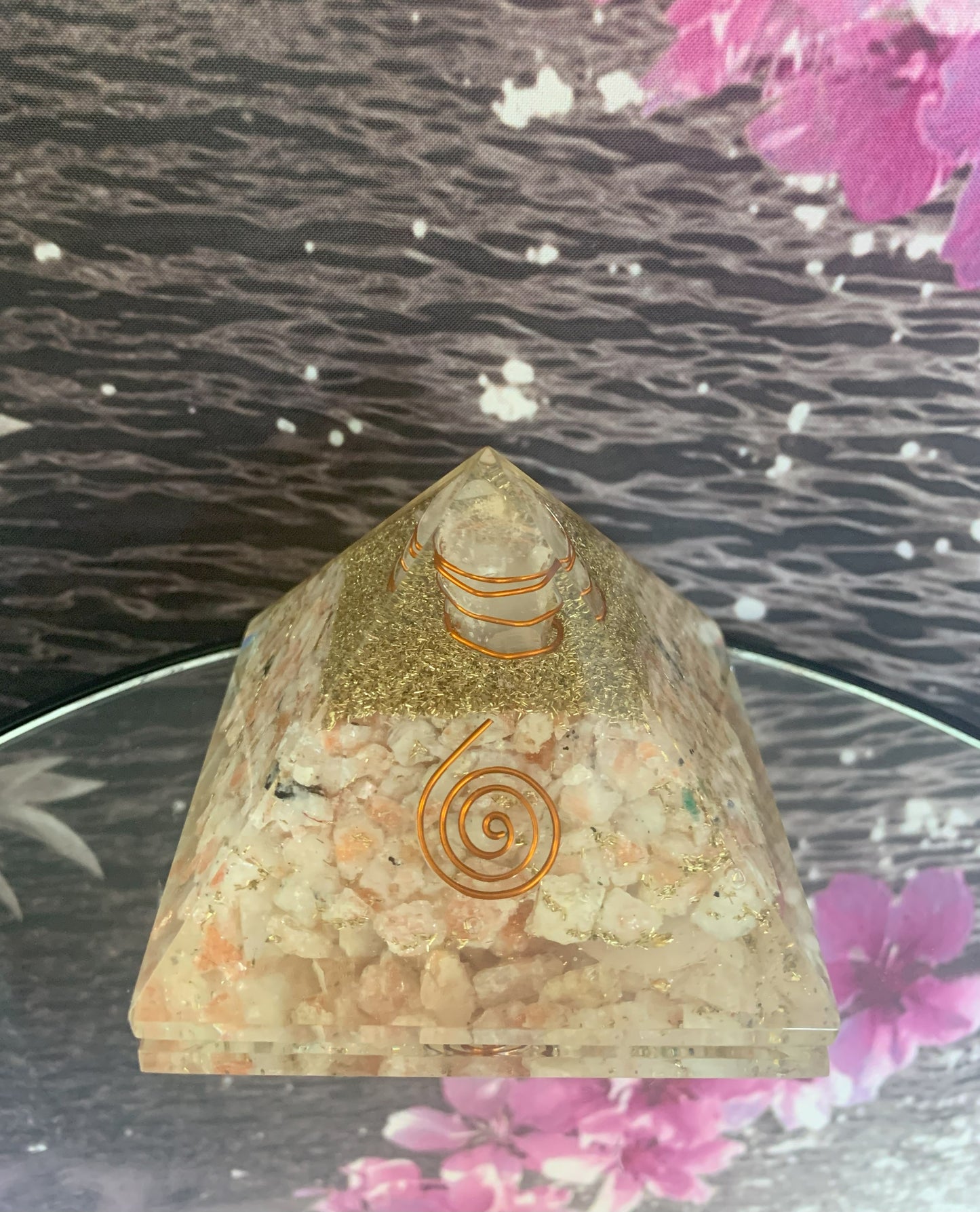 Sunstone Orgonite Pyramid