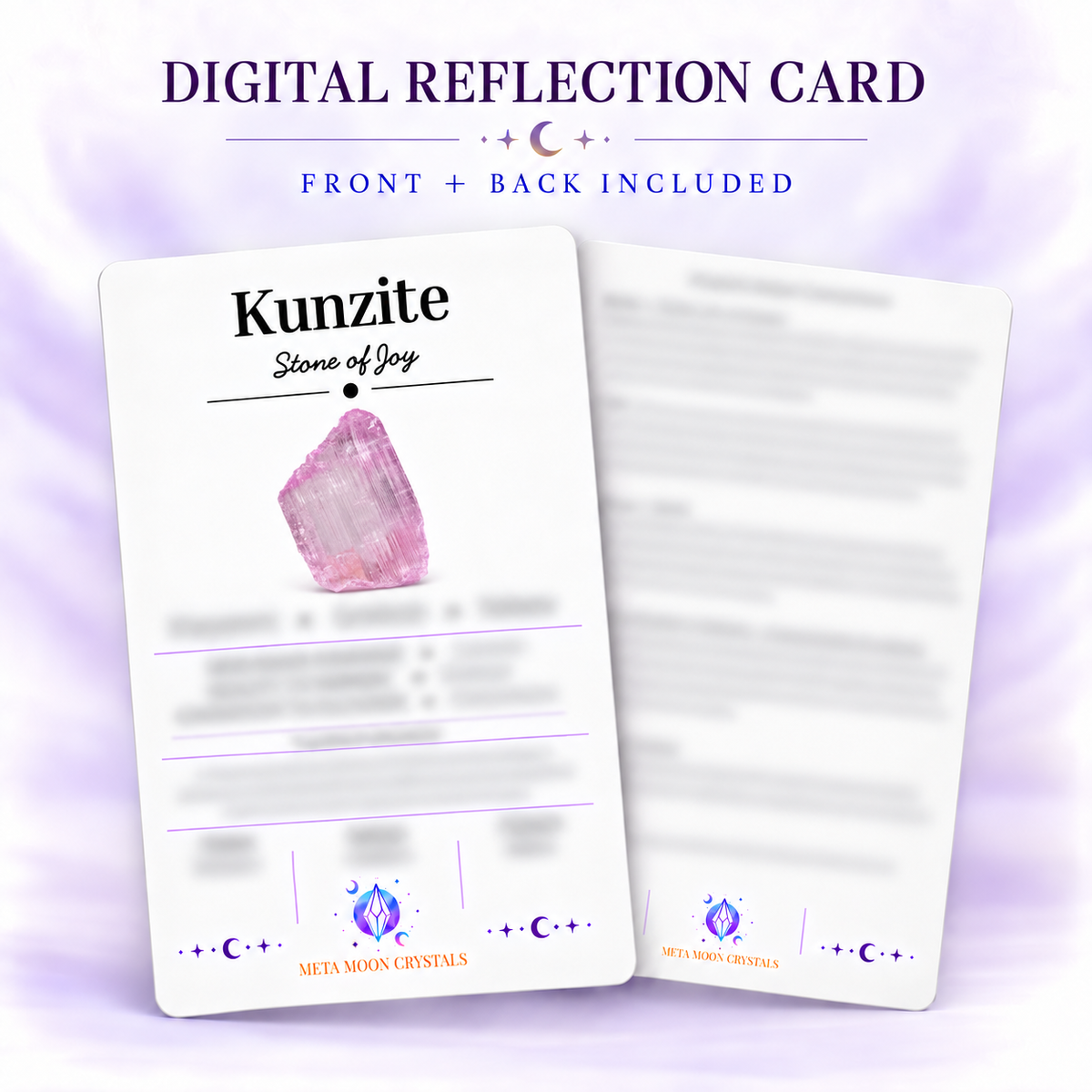 Kunzite Digital Reflection Card