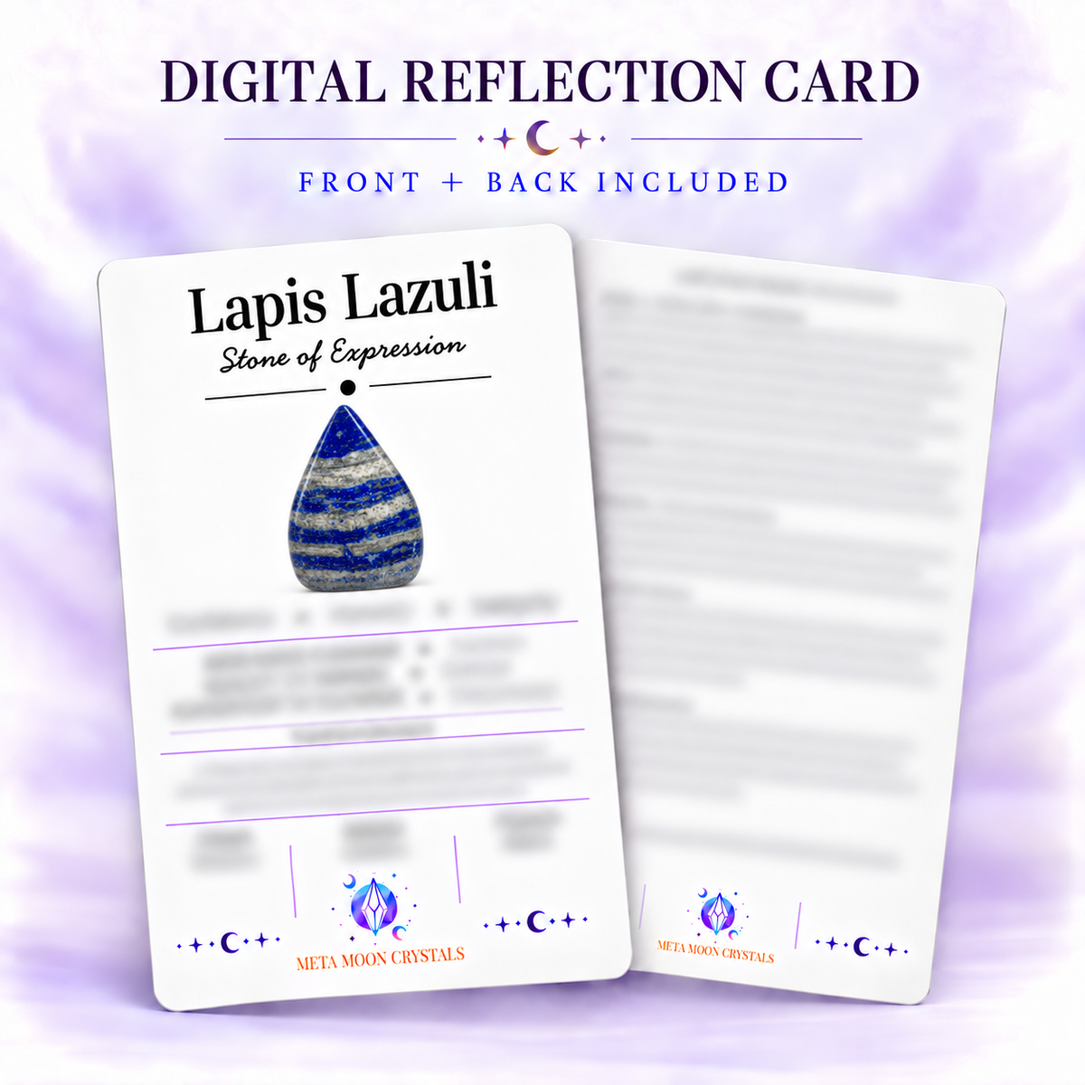 Lapis Lazuli Digital Reflection Card