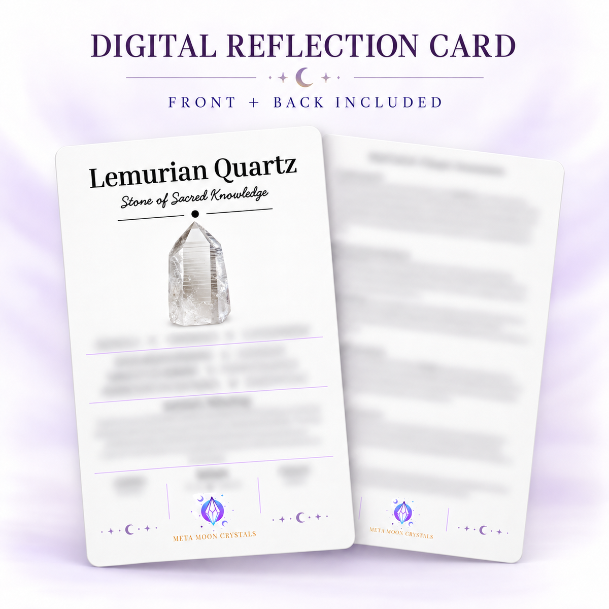 Lemurian Quartz Digital Reflection Card
