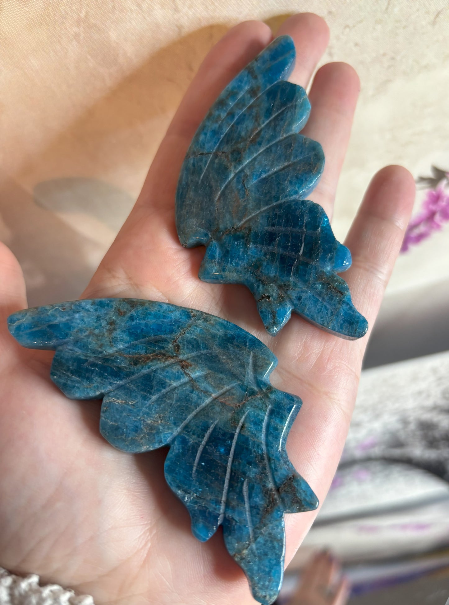 Blue Apatite Butterfly Stand