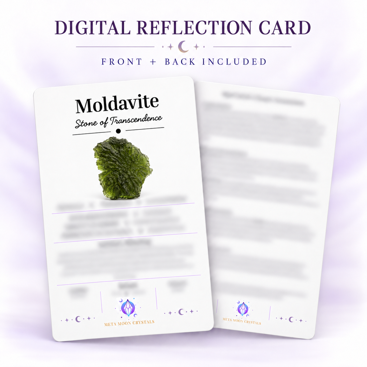 Moldavite Digital Reflection Card