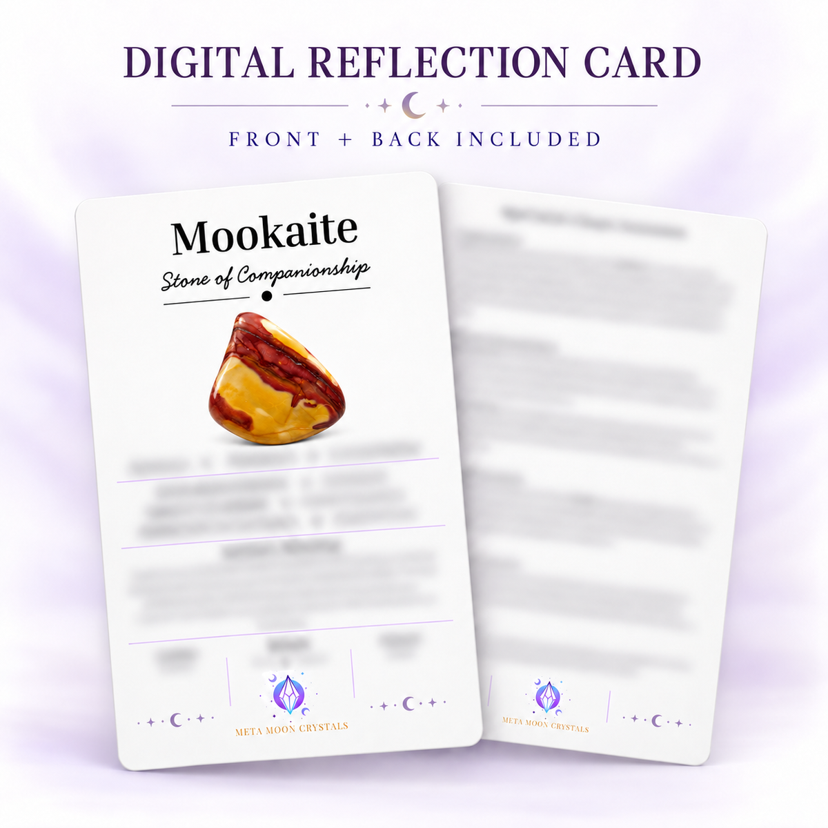 Mookaite Digital Reflection Card