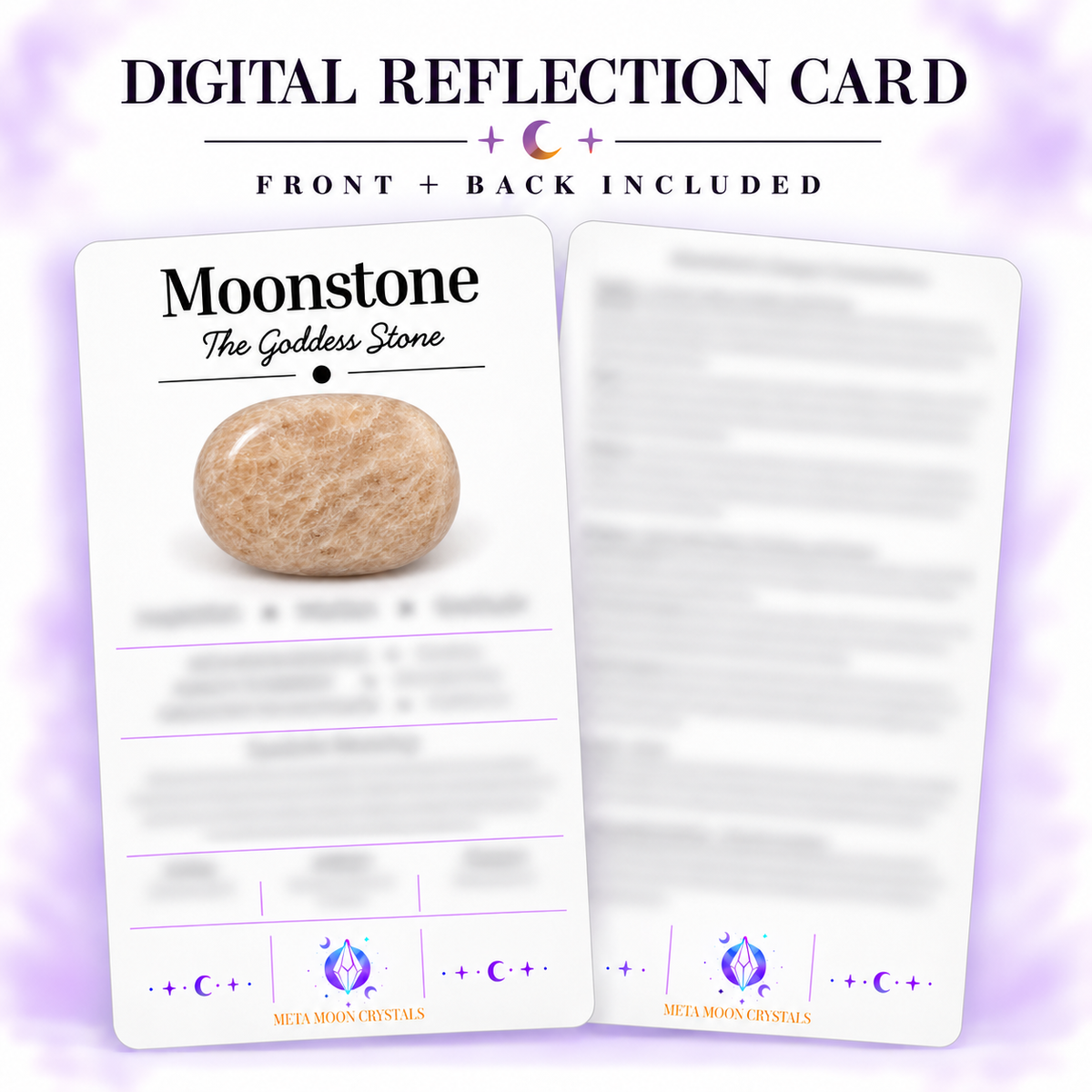 Moonstone Digital Reflection Card