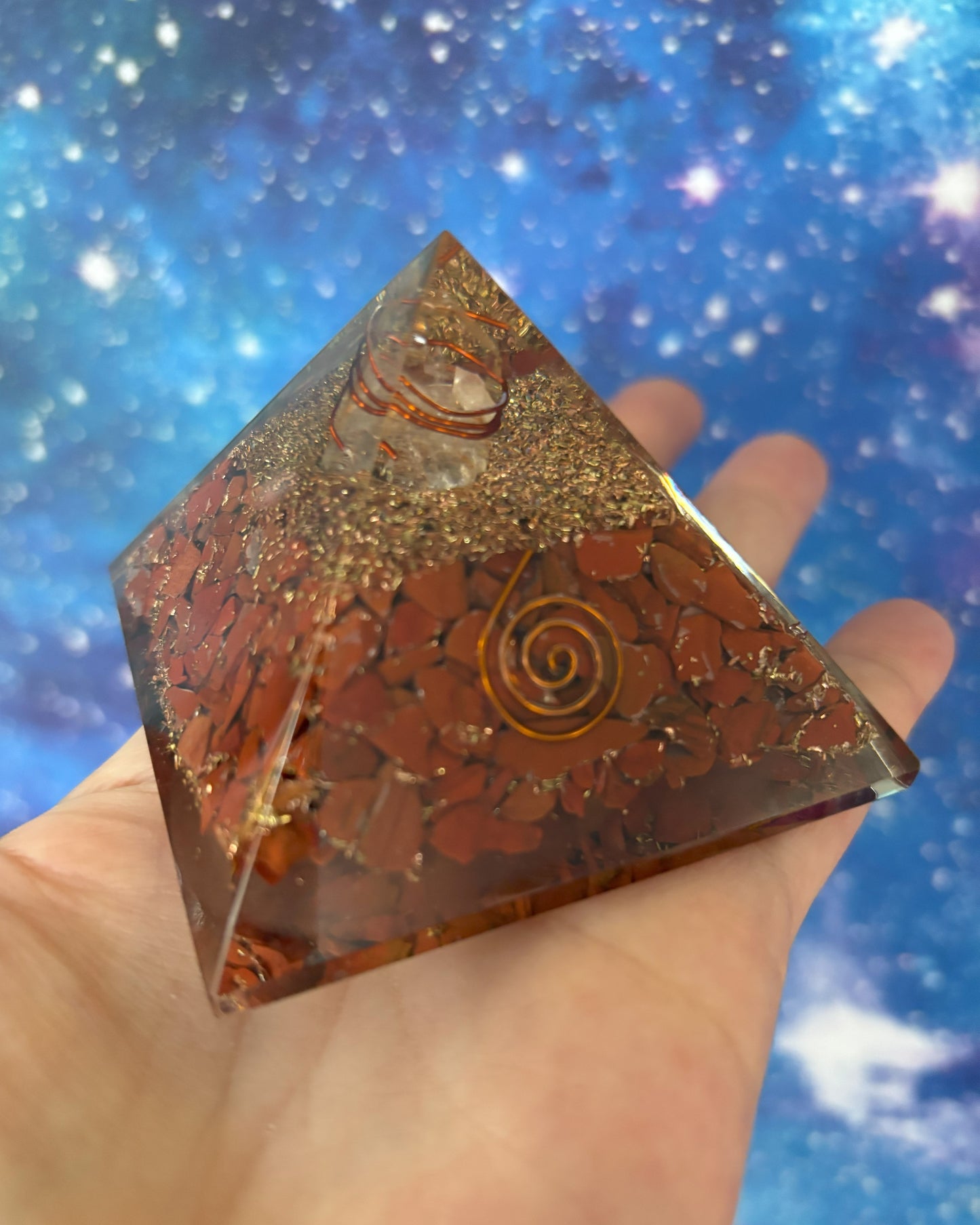 Red Jasper Orgonite Pyramid