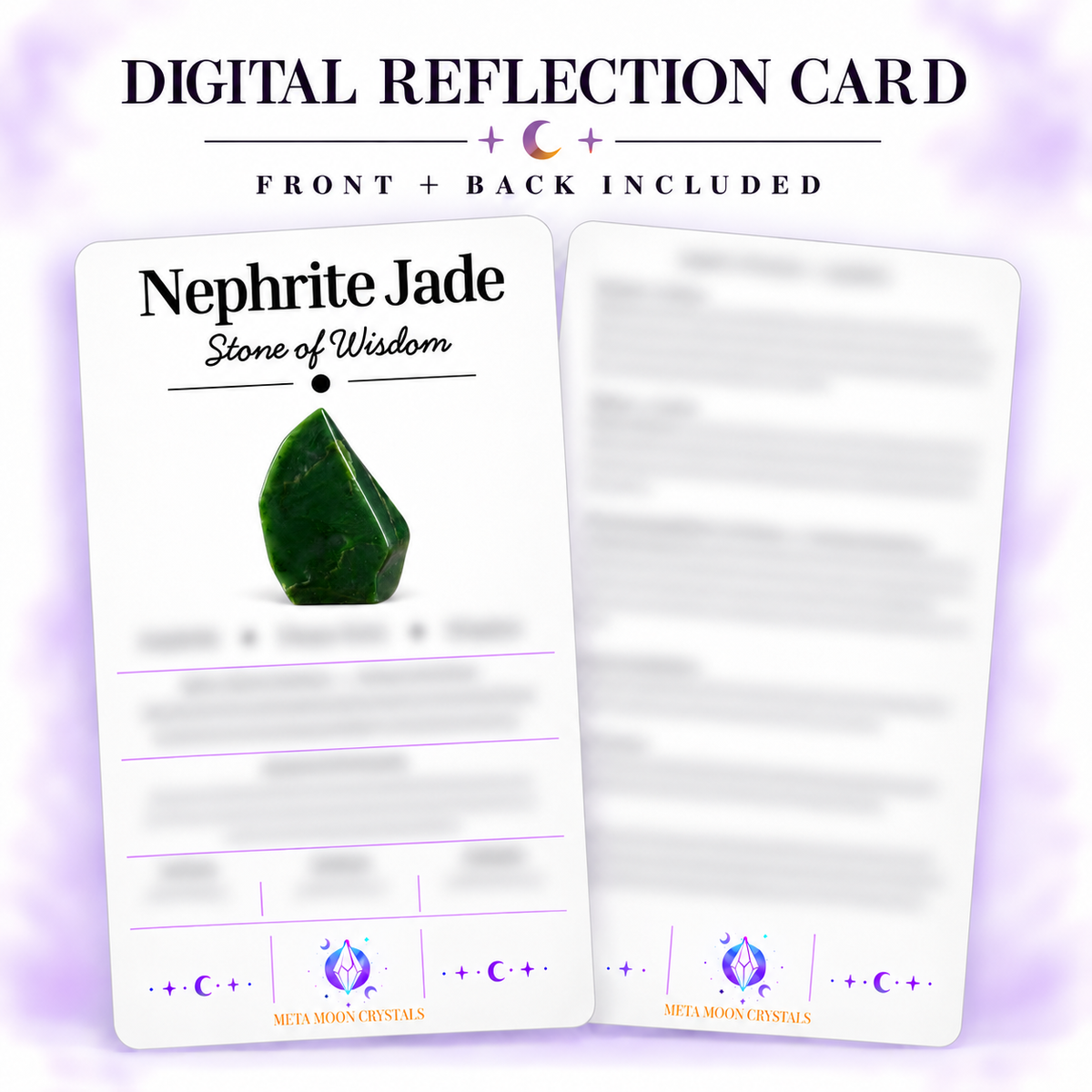 Nephrite Jade Digital Reflection Card