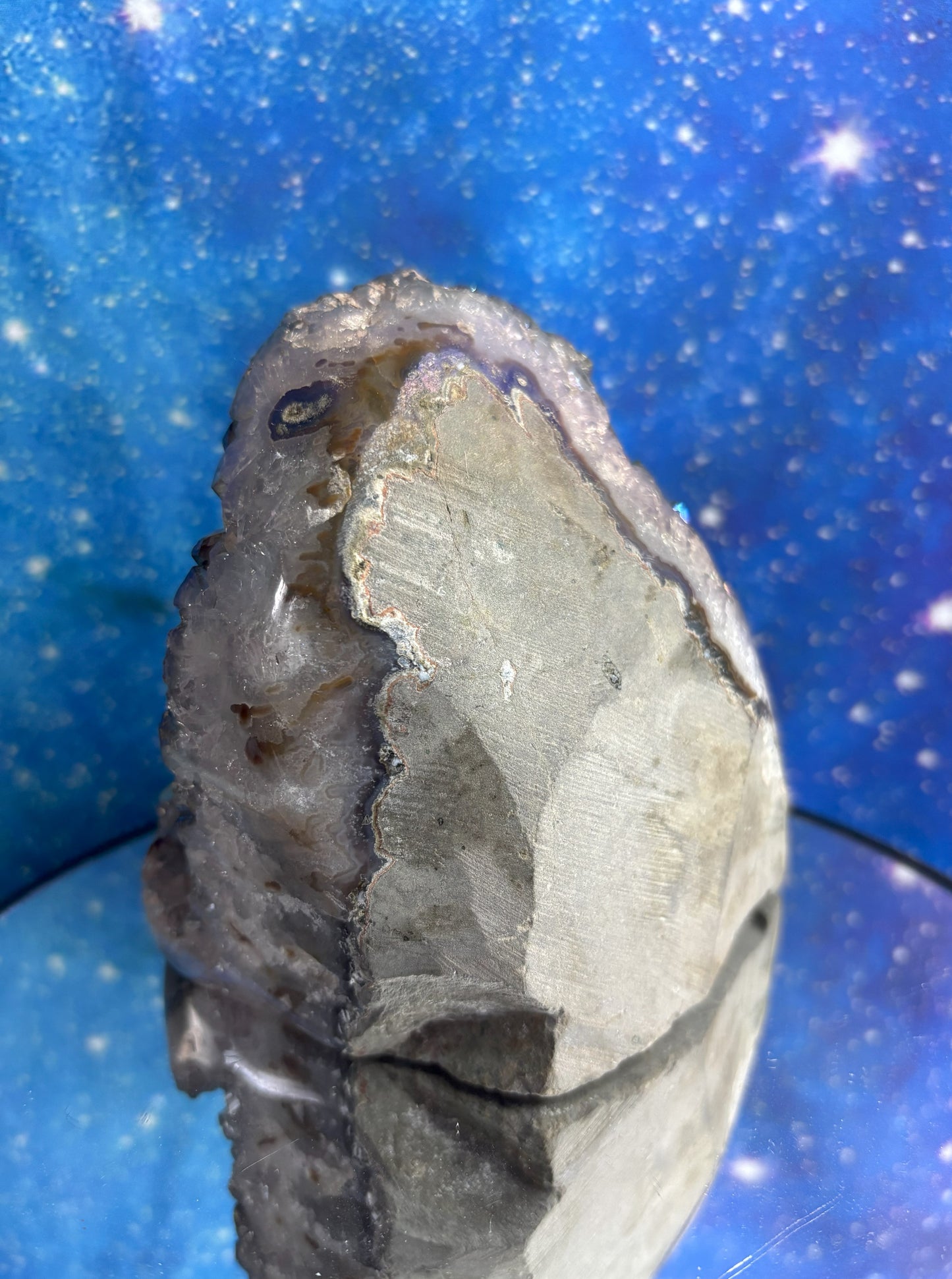 Polished Rainbow Amethyst Cut Base