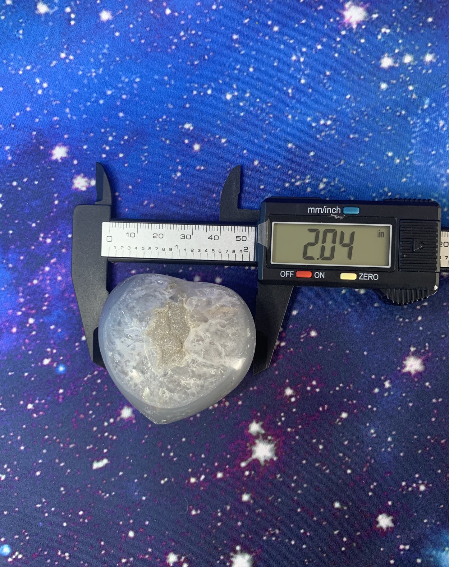 Polished Druzy Agate Heart