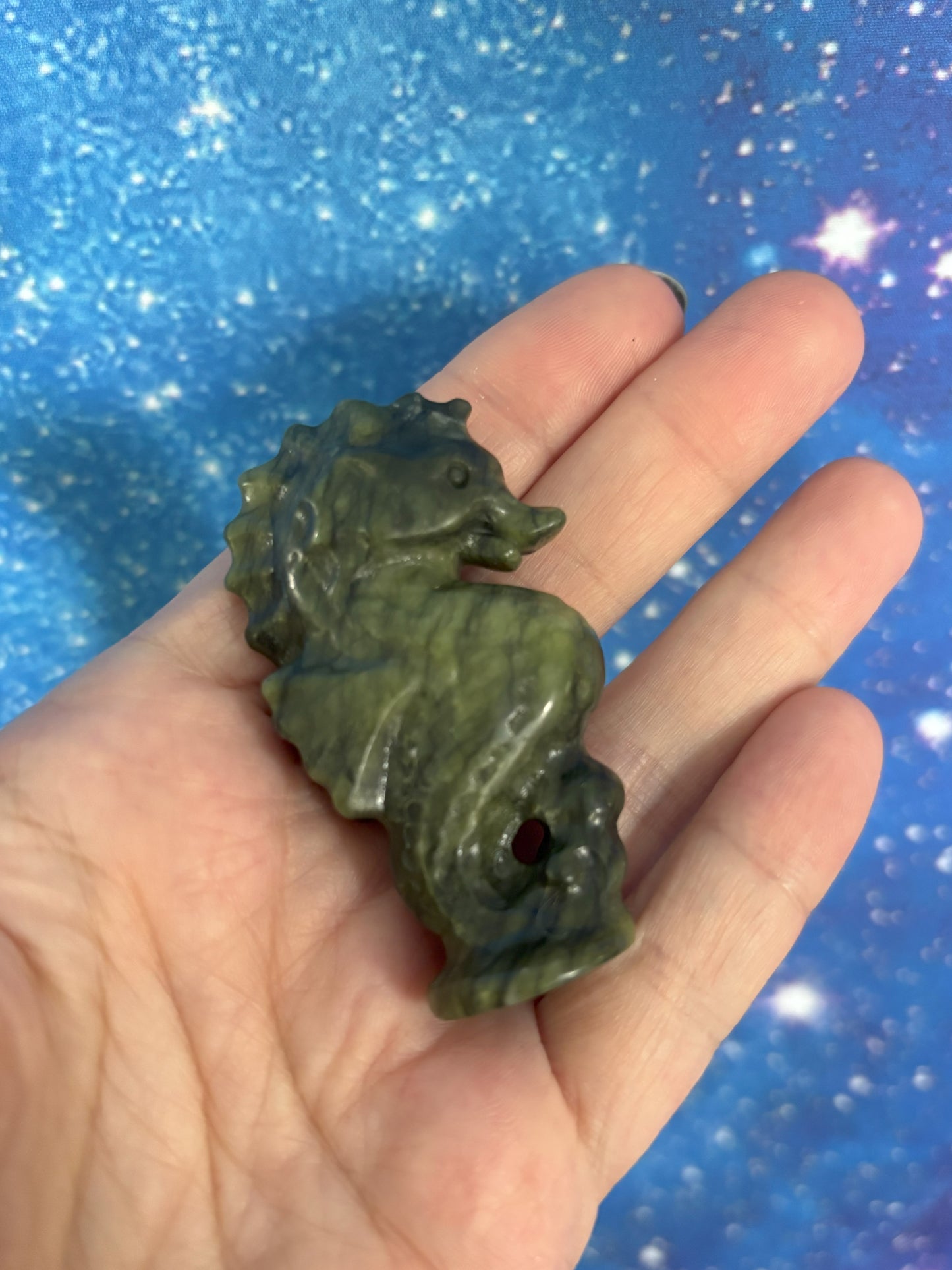 Nephrite Jade Seahorses