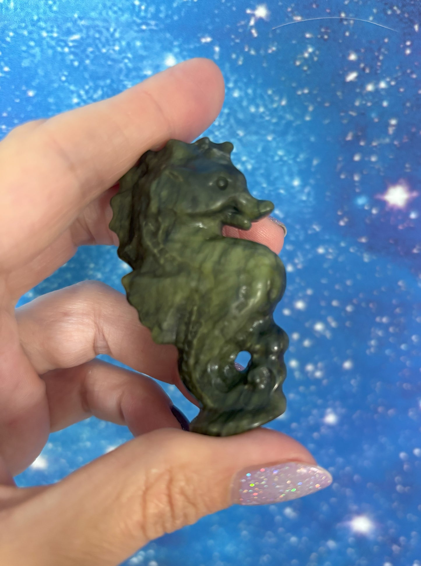 Nephrite Jade Seahorses