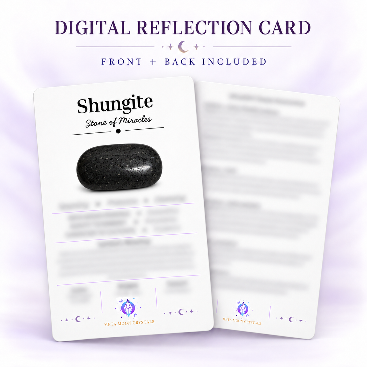 Shungite Digital Reflection Card