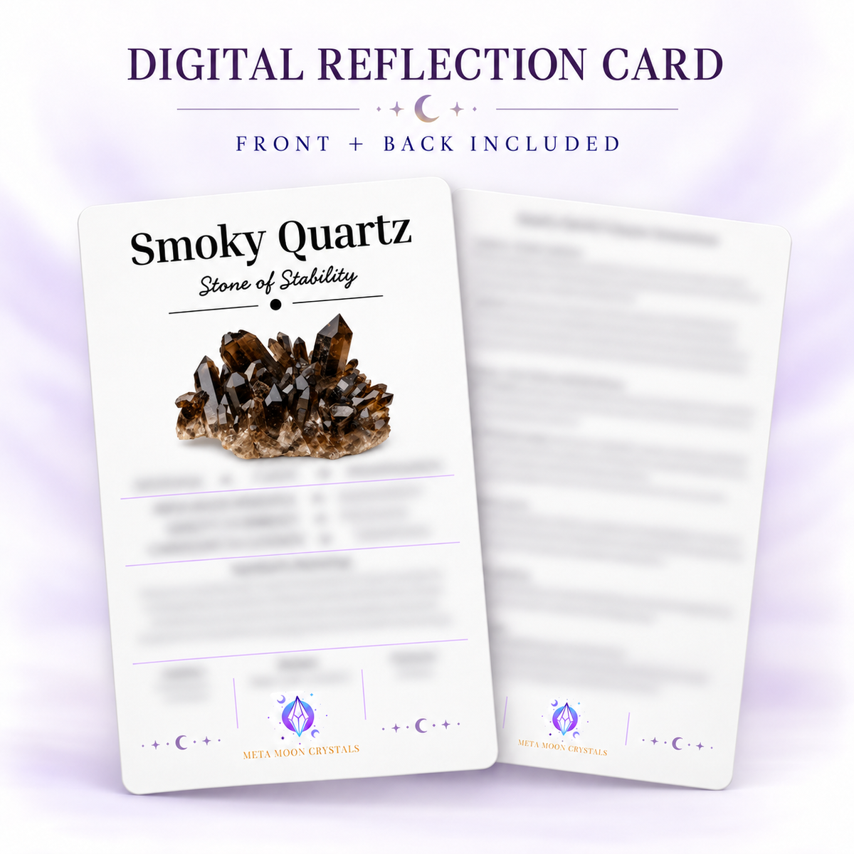 Smoky Quartz Digital Reflection Card