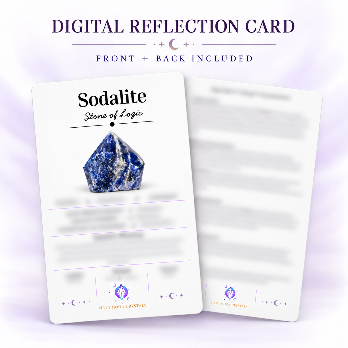 Sodalite Digital Reflection Card