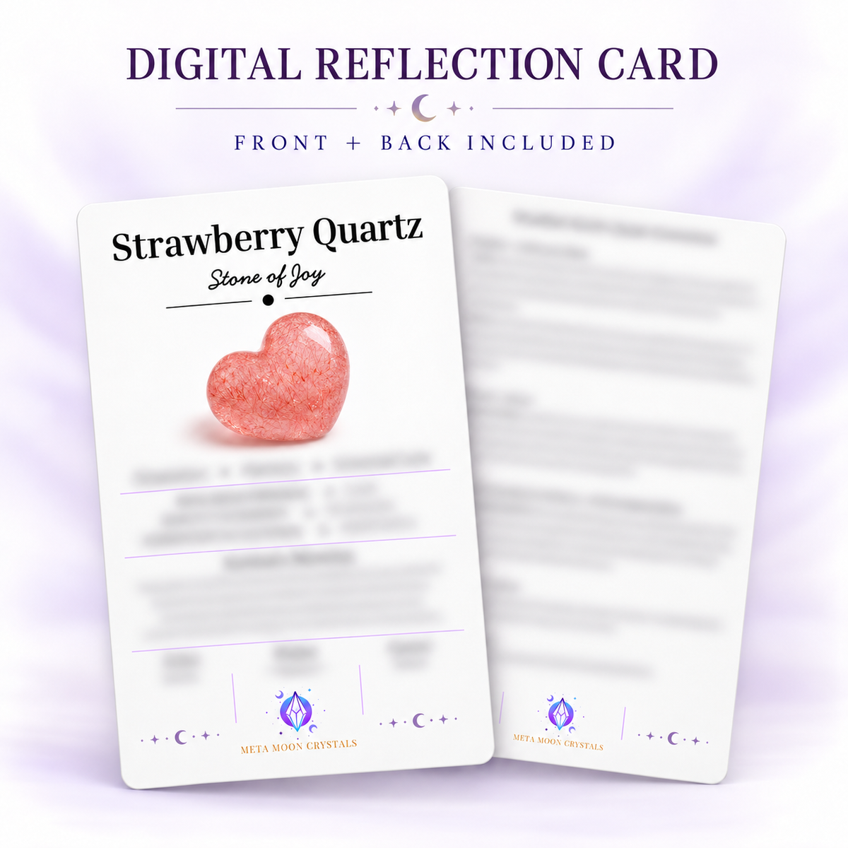 Strawberry Quartz Digital Reflection Card