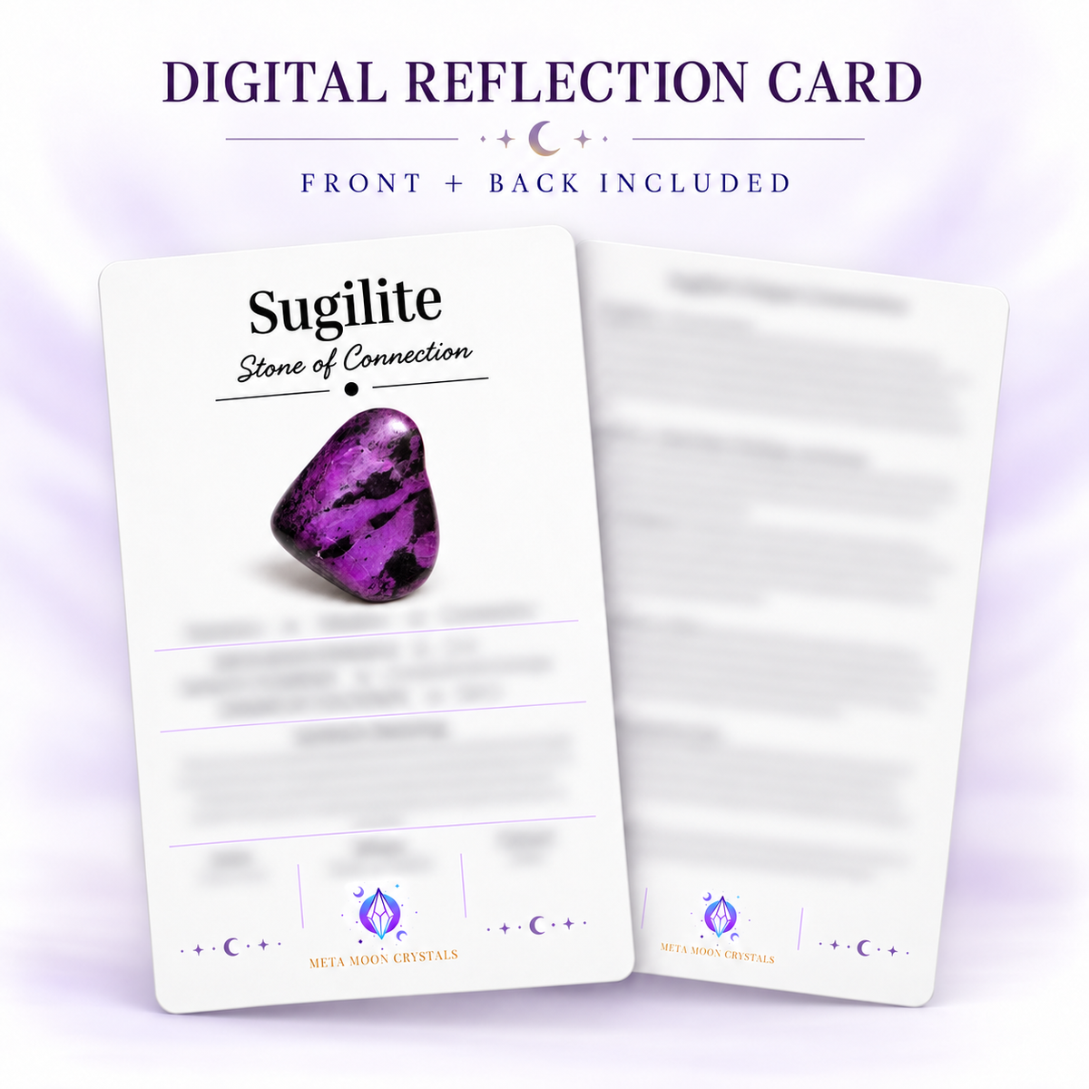 Sugilite Digital Reflection Card
