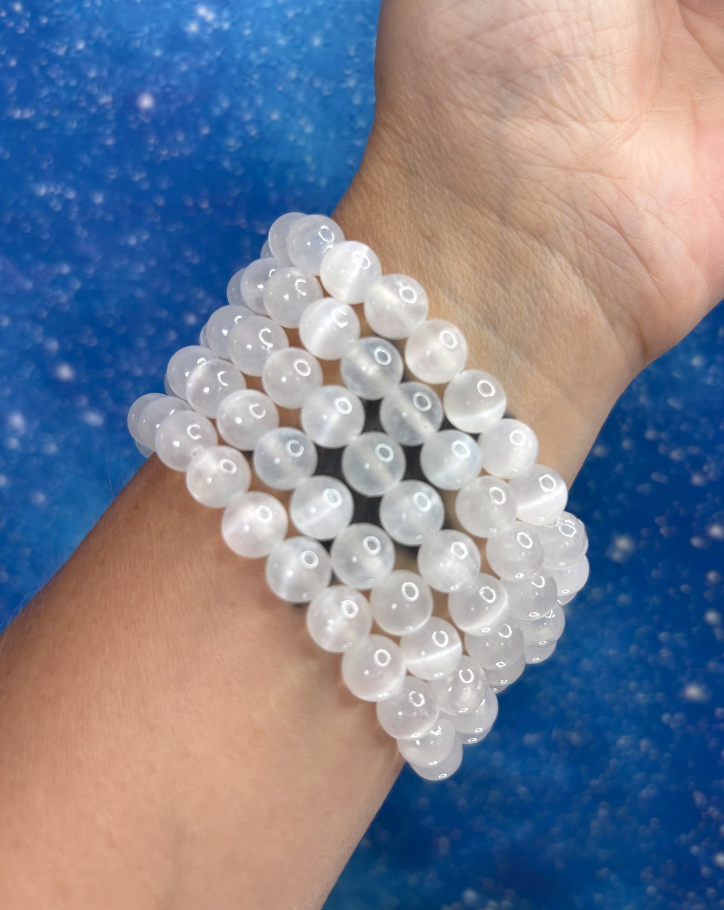 Selenite 8mm Bead Bracelets