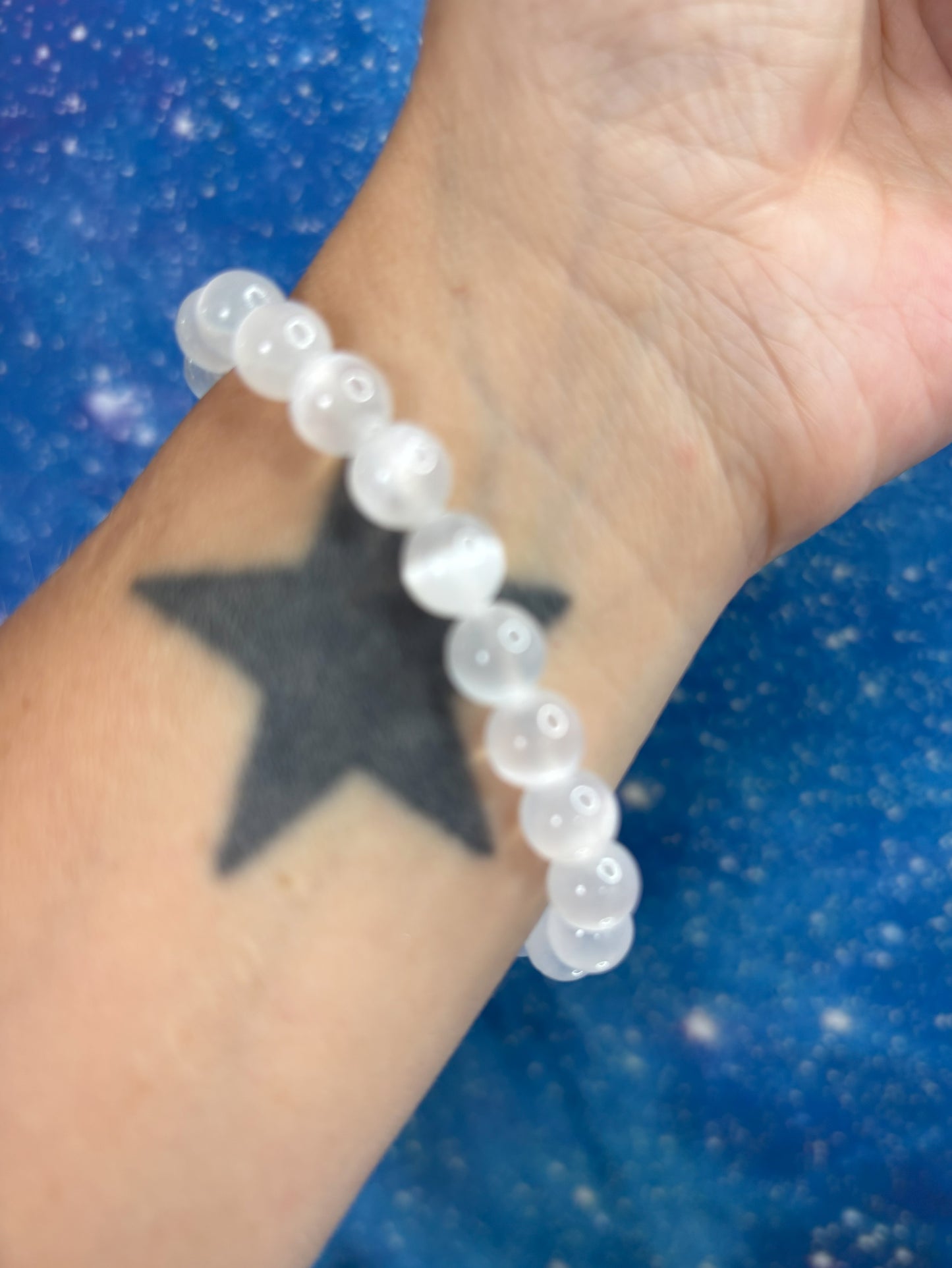 Selenite 8mm Bead Bracelets