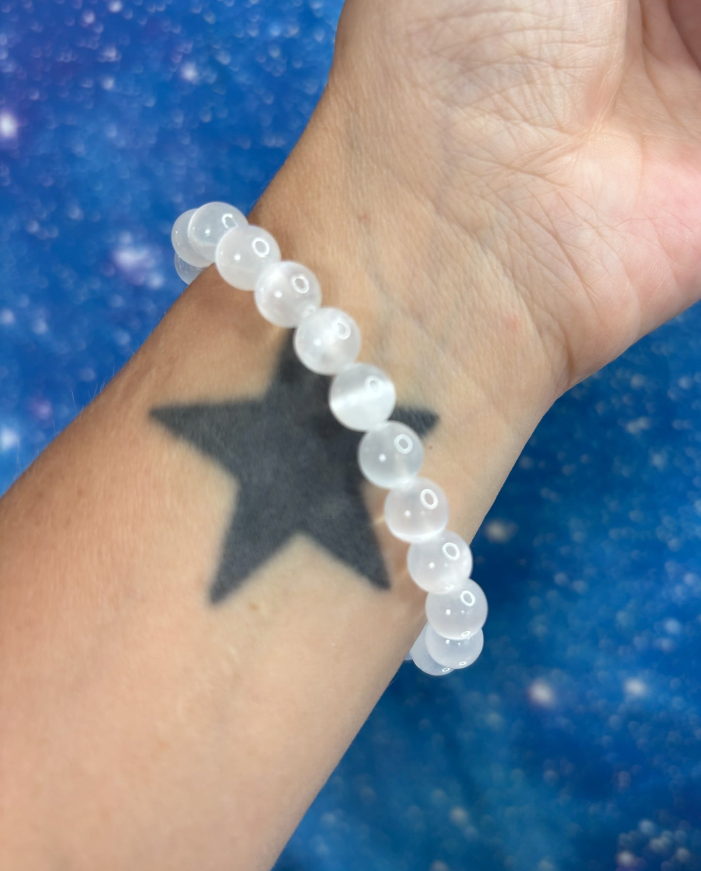 Selenite 8mm Bead Bracelets