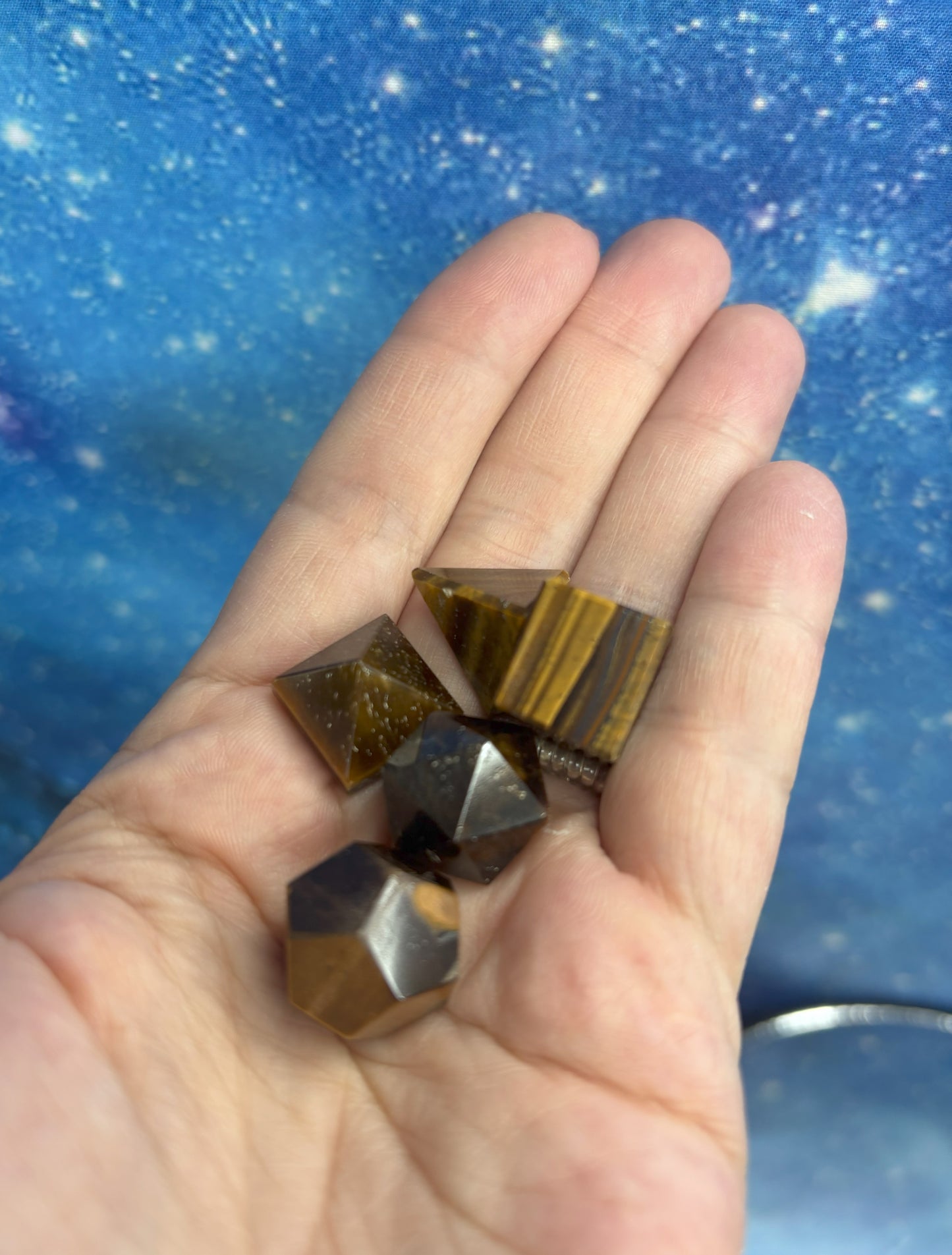 Tiger's Eye Sacred Geometry Set (5pc)