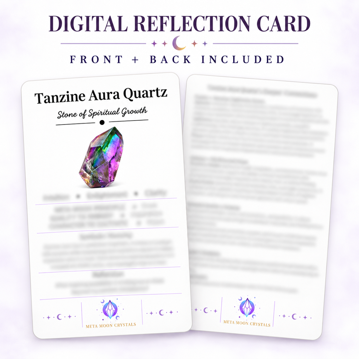 Tanzine Aura Quartz Digital Reflection Card