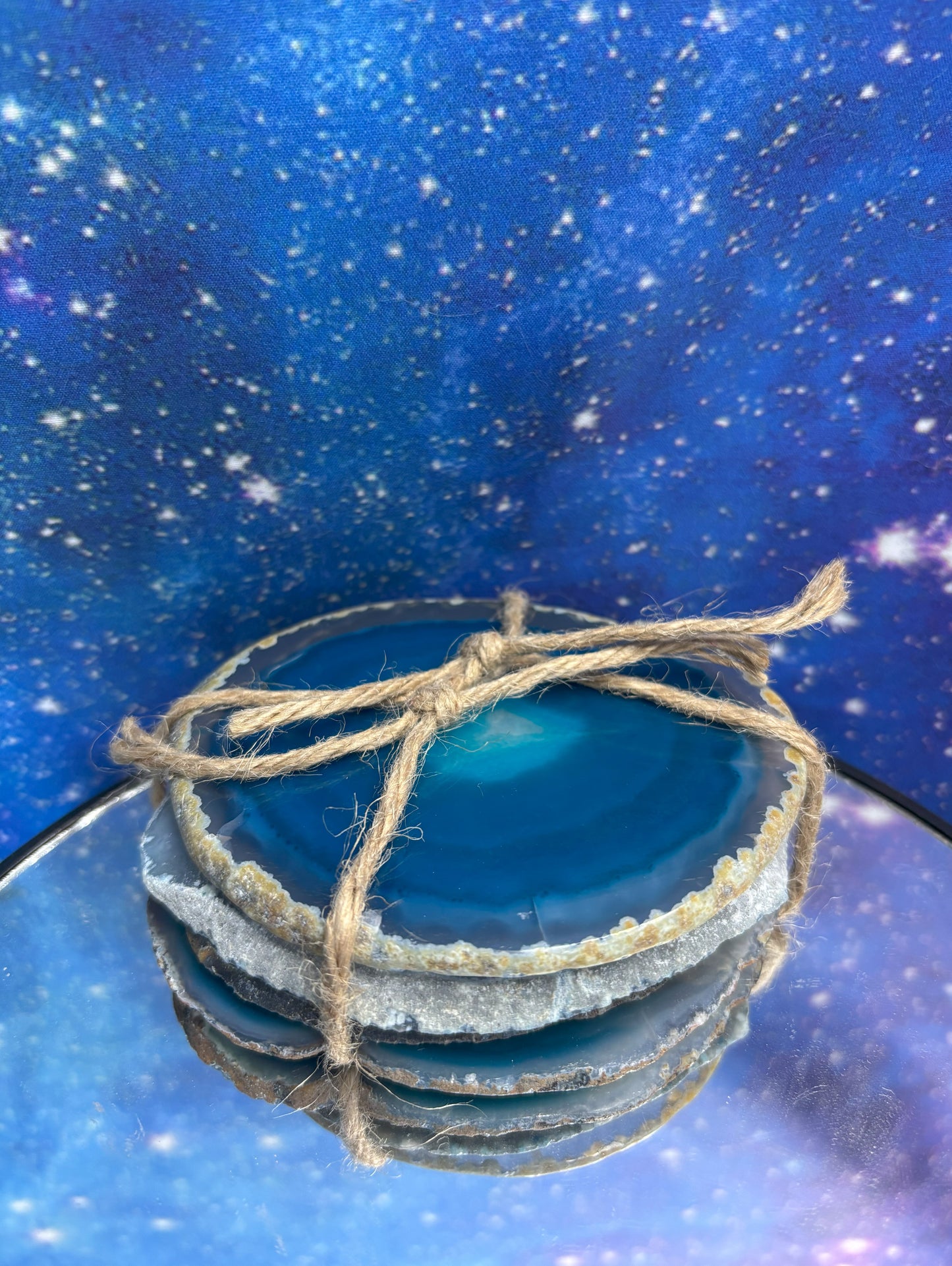 Teal Agate Slice Bundle