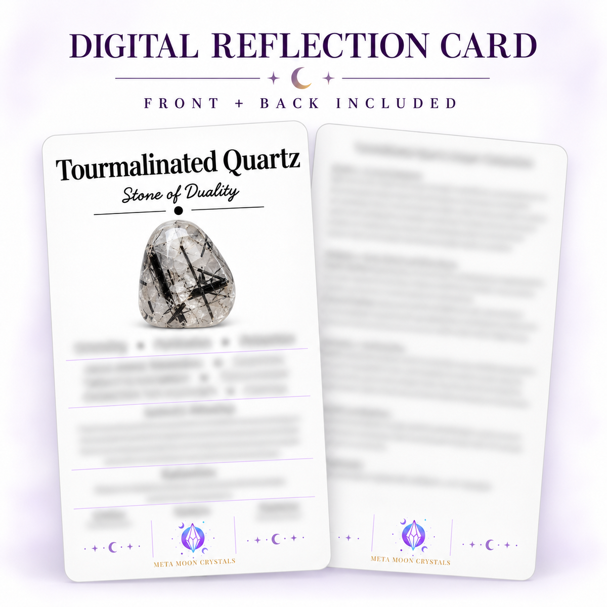 Tourmalinated Quartz Digital Reflection Card
