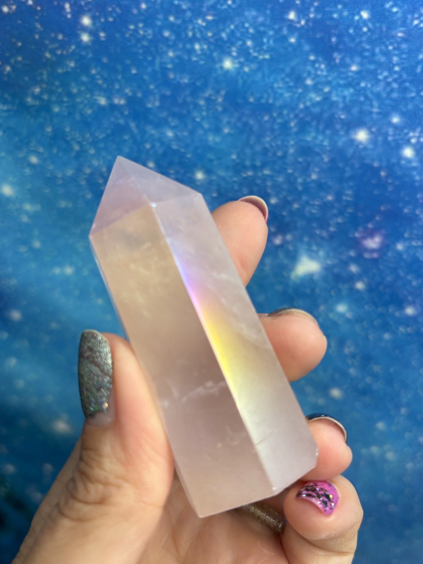 Angel Aura Rose Quartz Towers