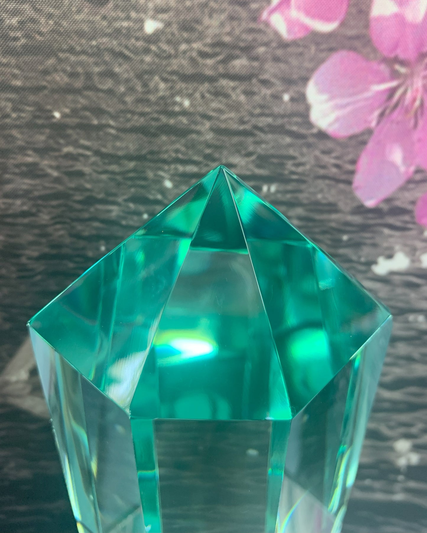 Aqua Blue Obsidian Tower