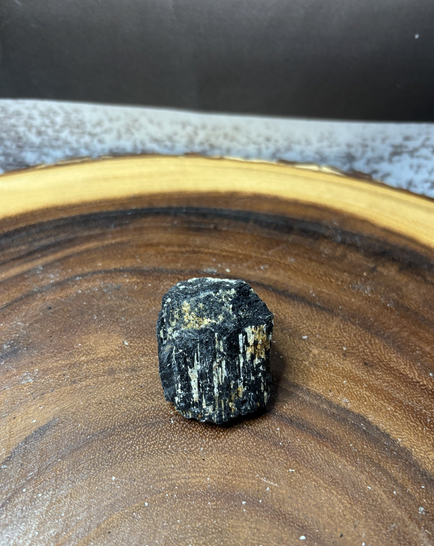 Natural Black Tourmaline with Muscovite