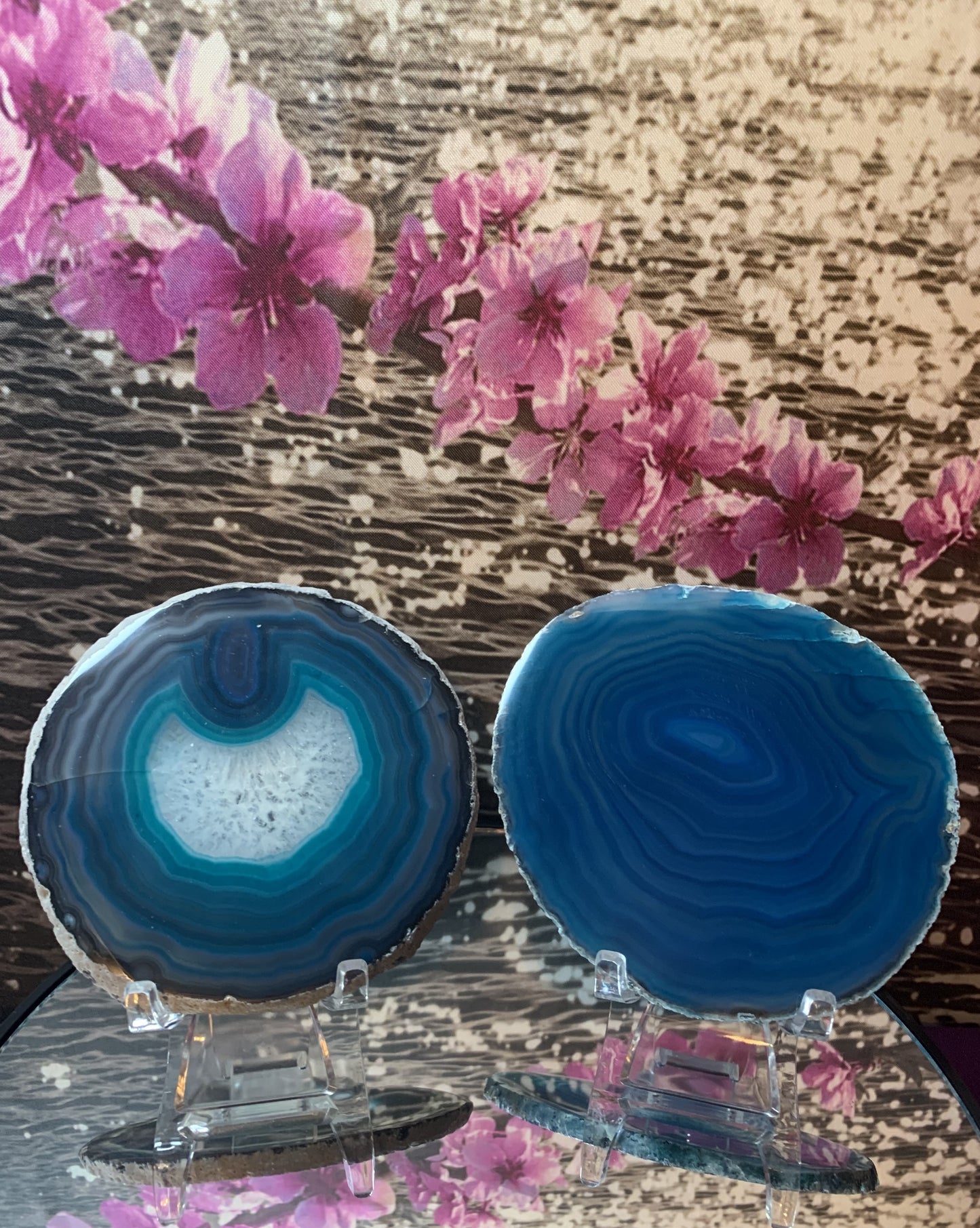 Purple & Teal Agate Slices