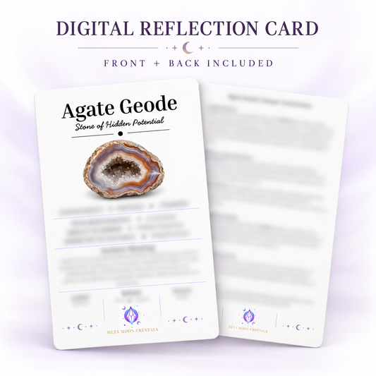 Agate Geode Digital Reflection Card