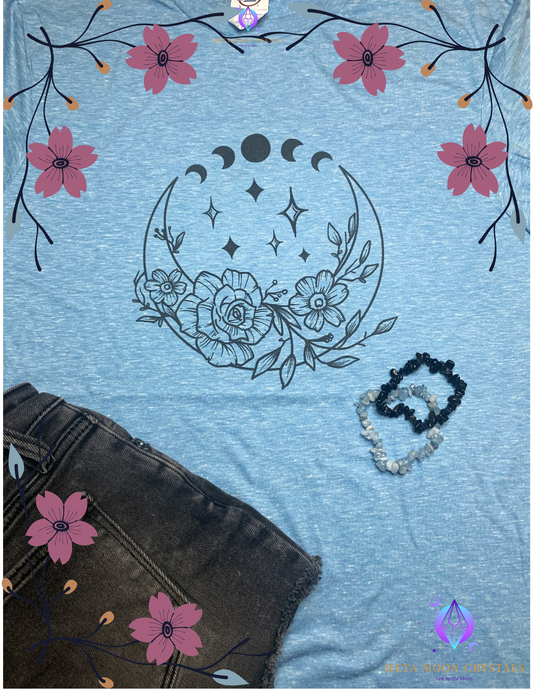 Blue Moon/Flowers Shirt