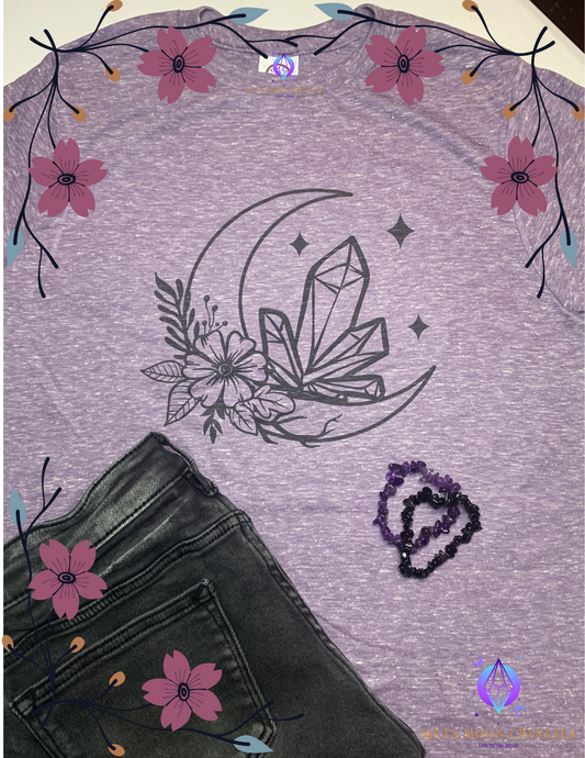 Purple Moon/Flower/Crystal Shirt