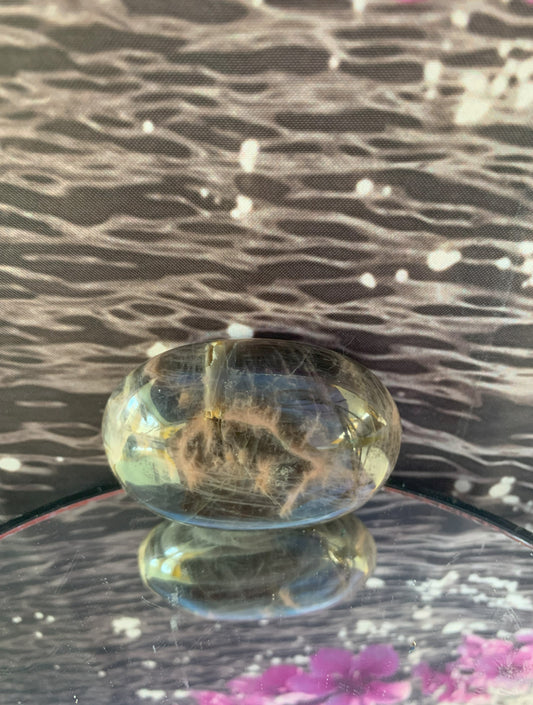 Black Moonstone Palm Stone