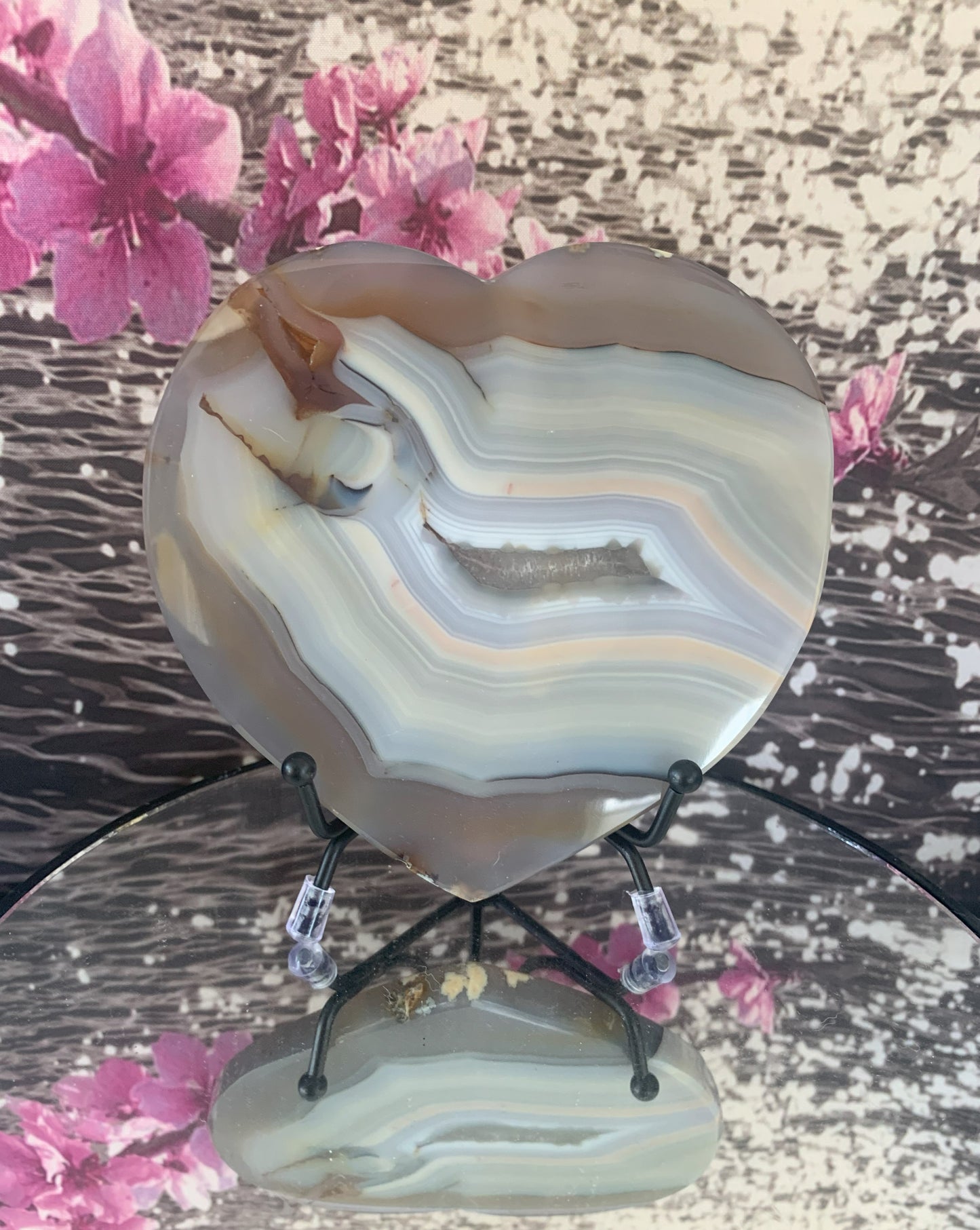 Agate Heart Slice