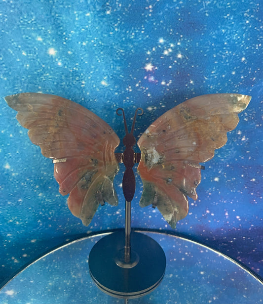Agate Butterfly on Stand