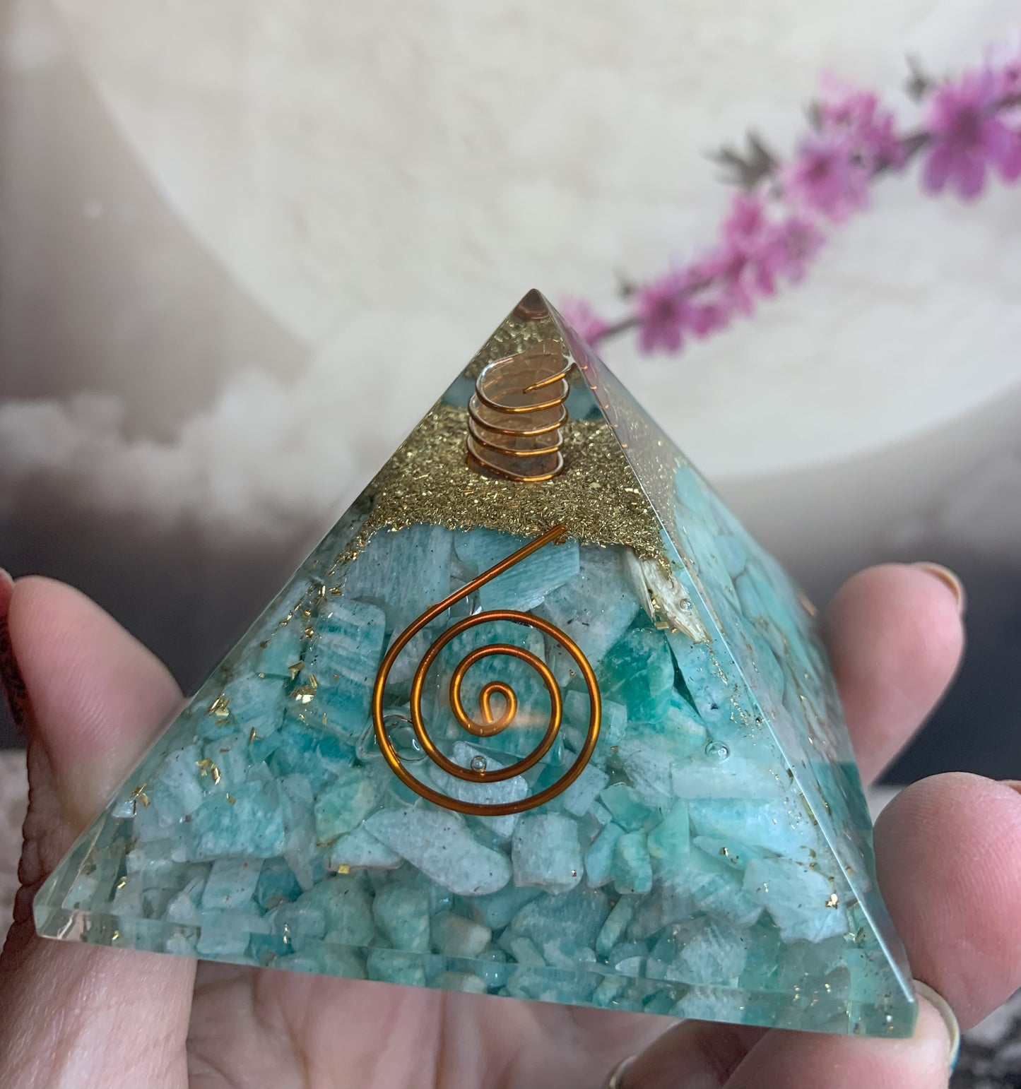 Amazonite Orgonite Pyramid