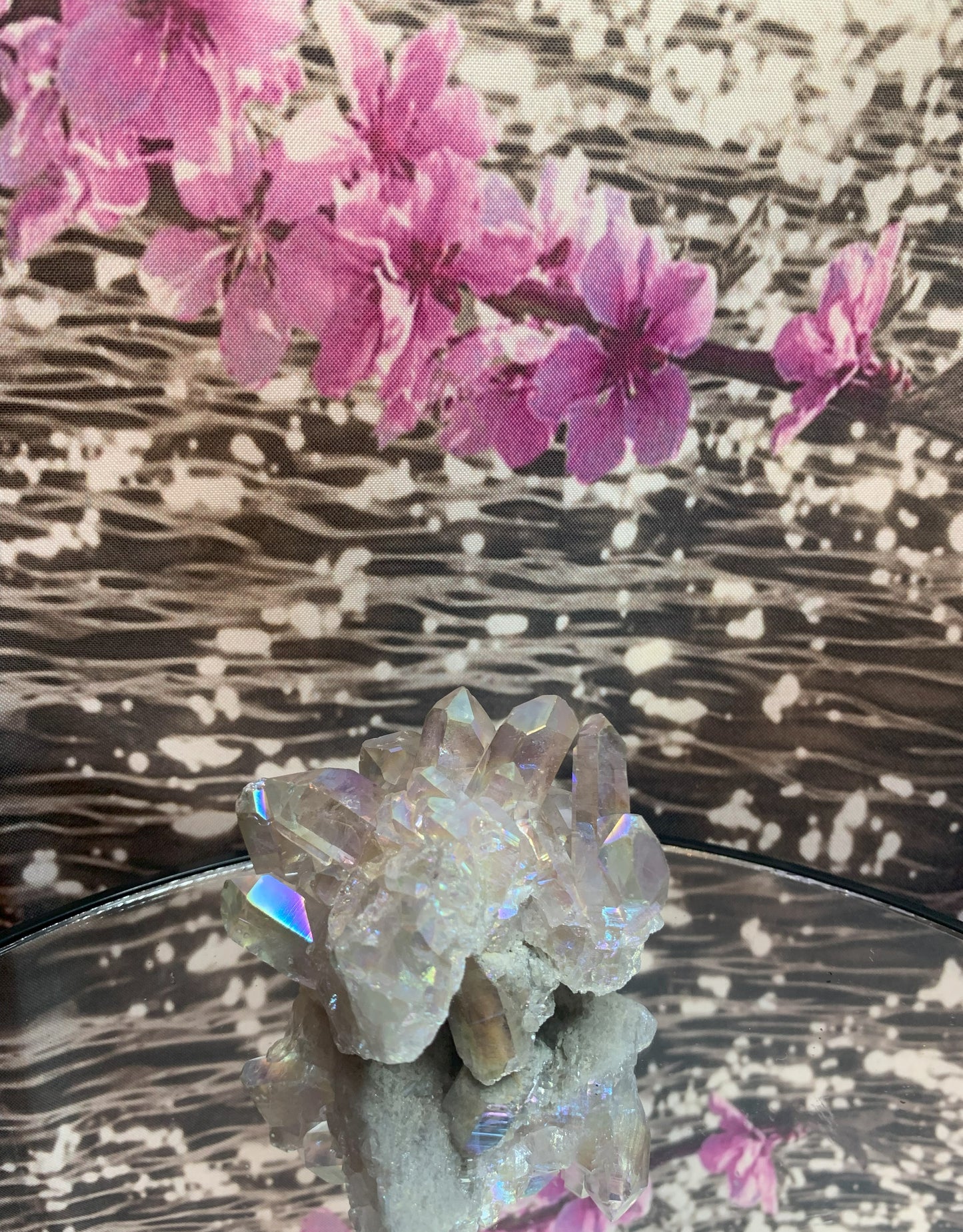 Angel Aura Quartz Crystal Cluster SM